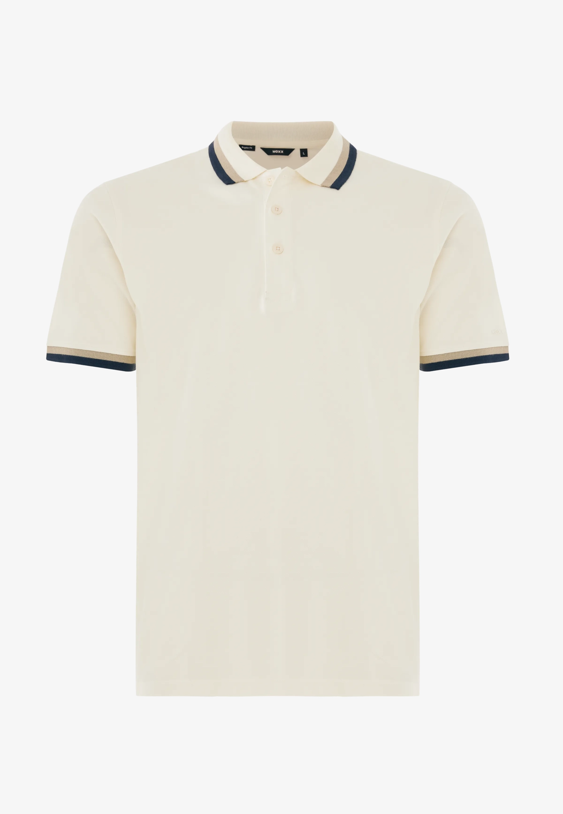 Toubkal Piqué Polo Met Contrastboord Crème