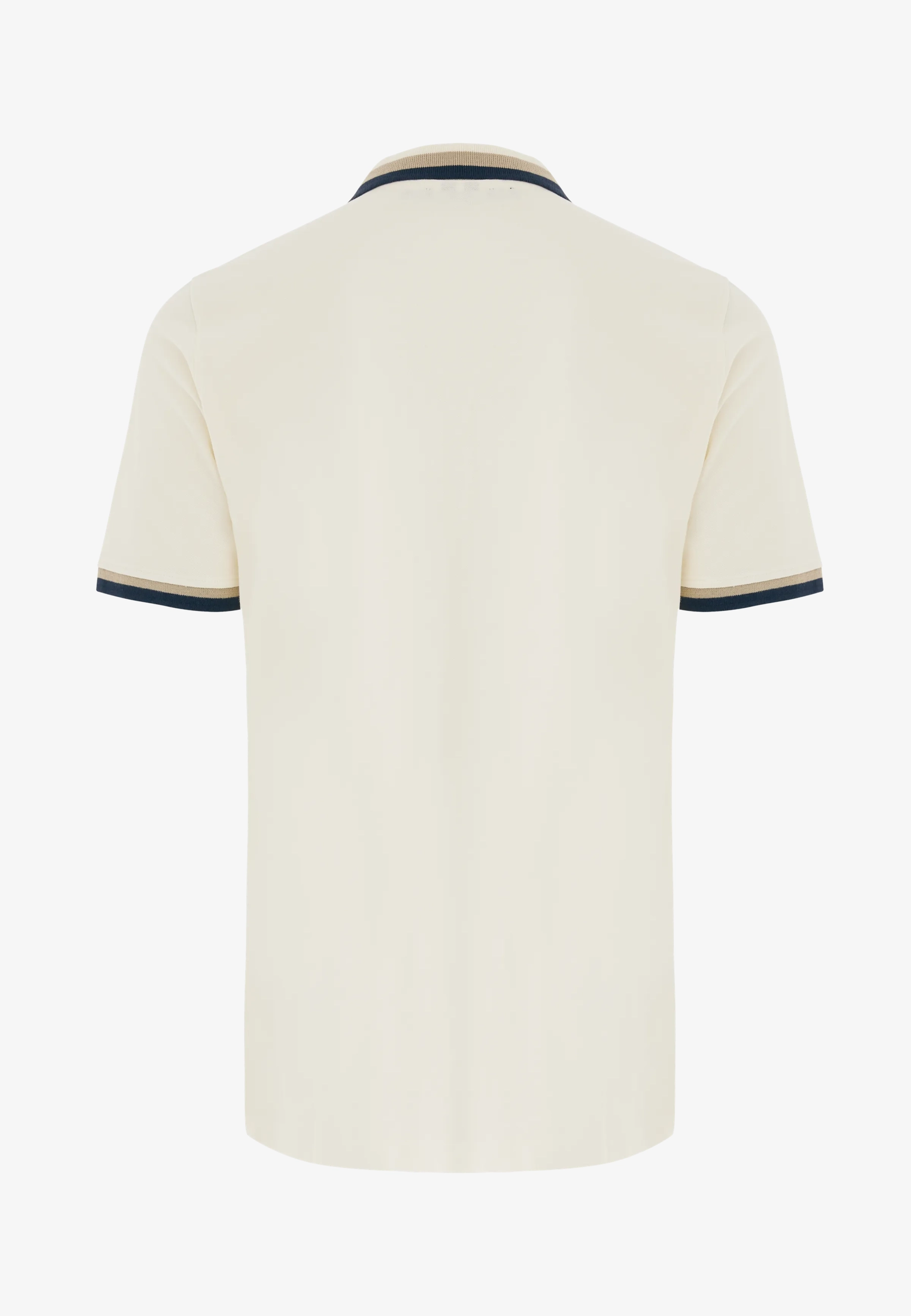 Toubkal Piqué Polo Met Contrastboord Crème