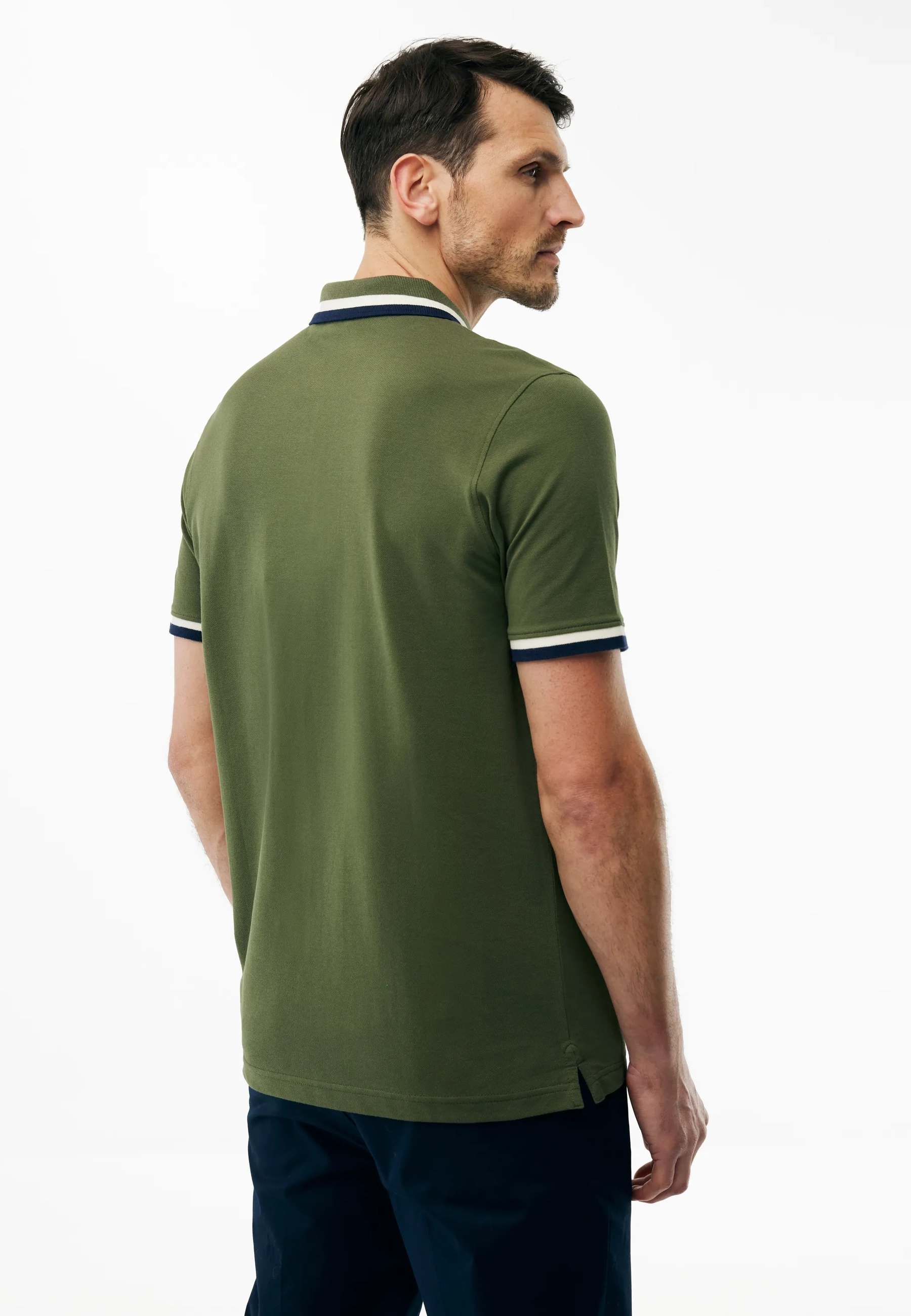 Toubkal Piqué Polo Met Contrastboord Groen