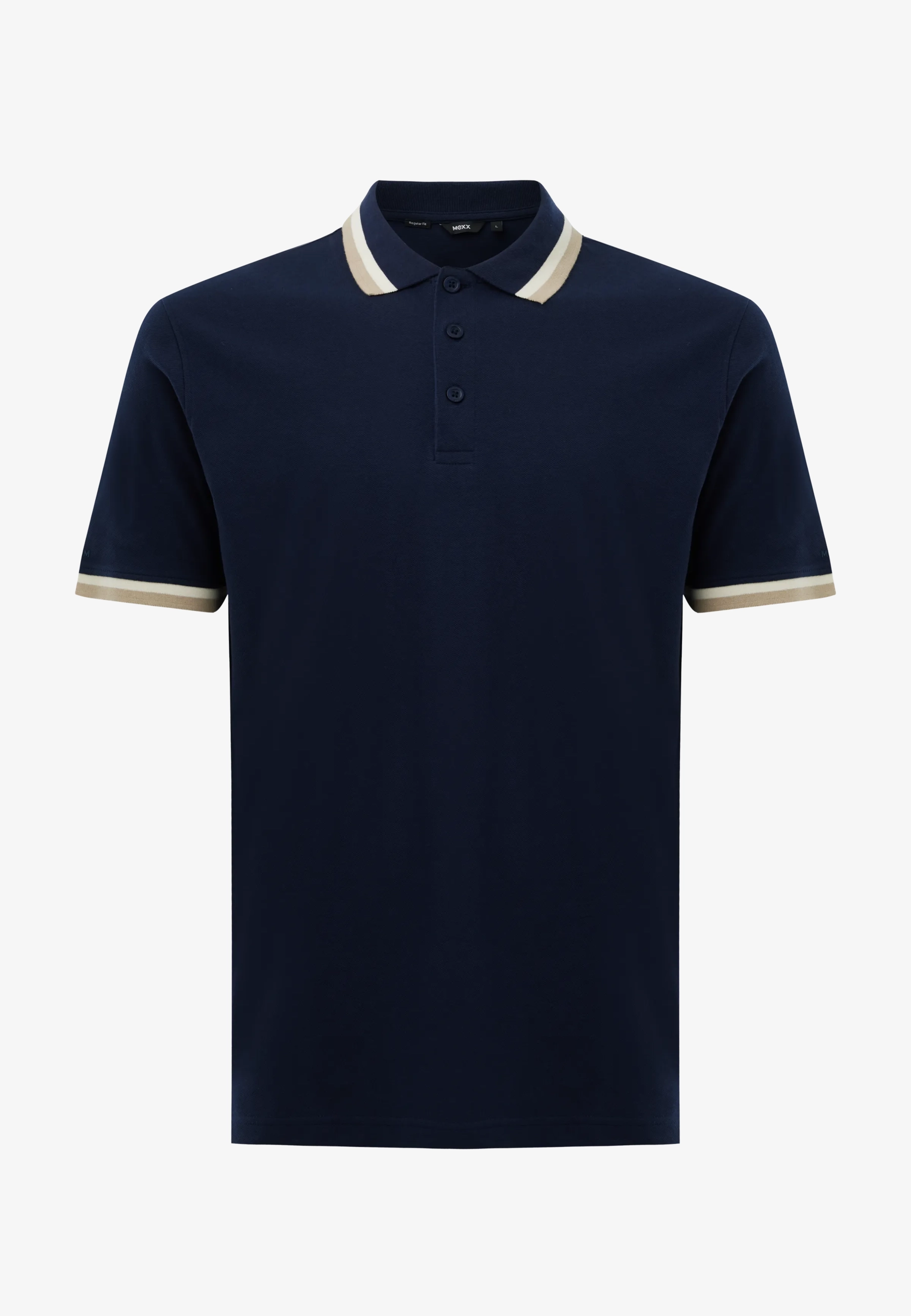 Toubkal Piqué Polo Met Contrastboord Mid Navy