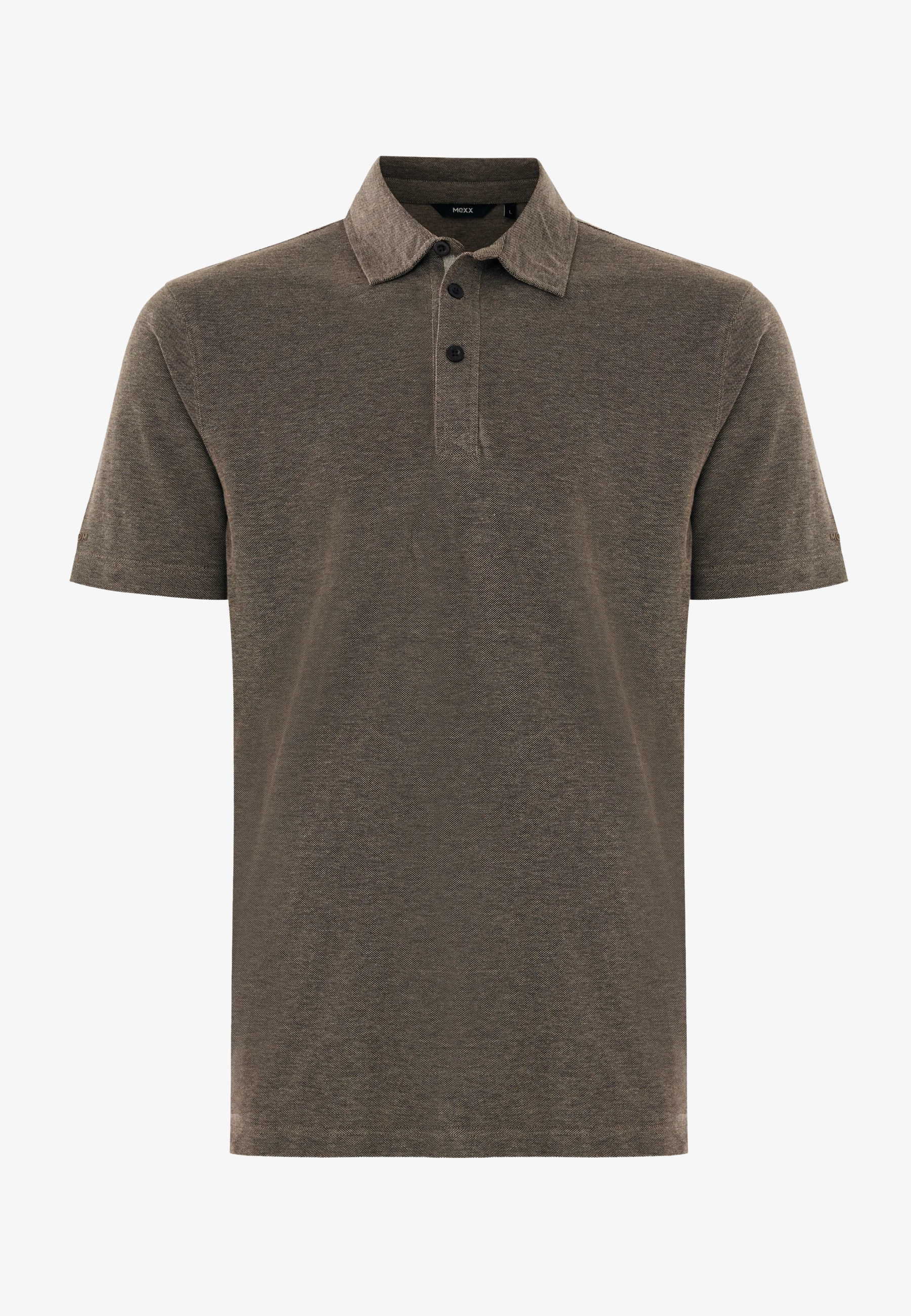 End On End Piqué Polo Donkerbruin 