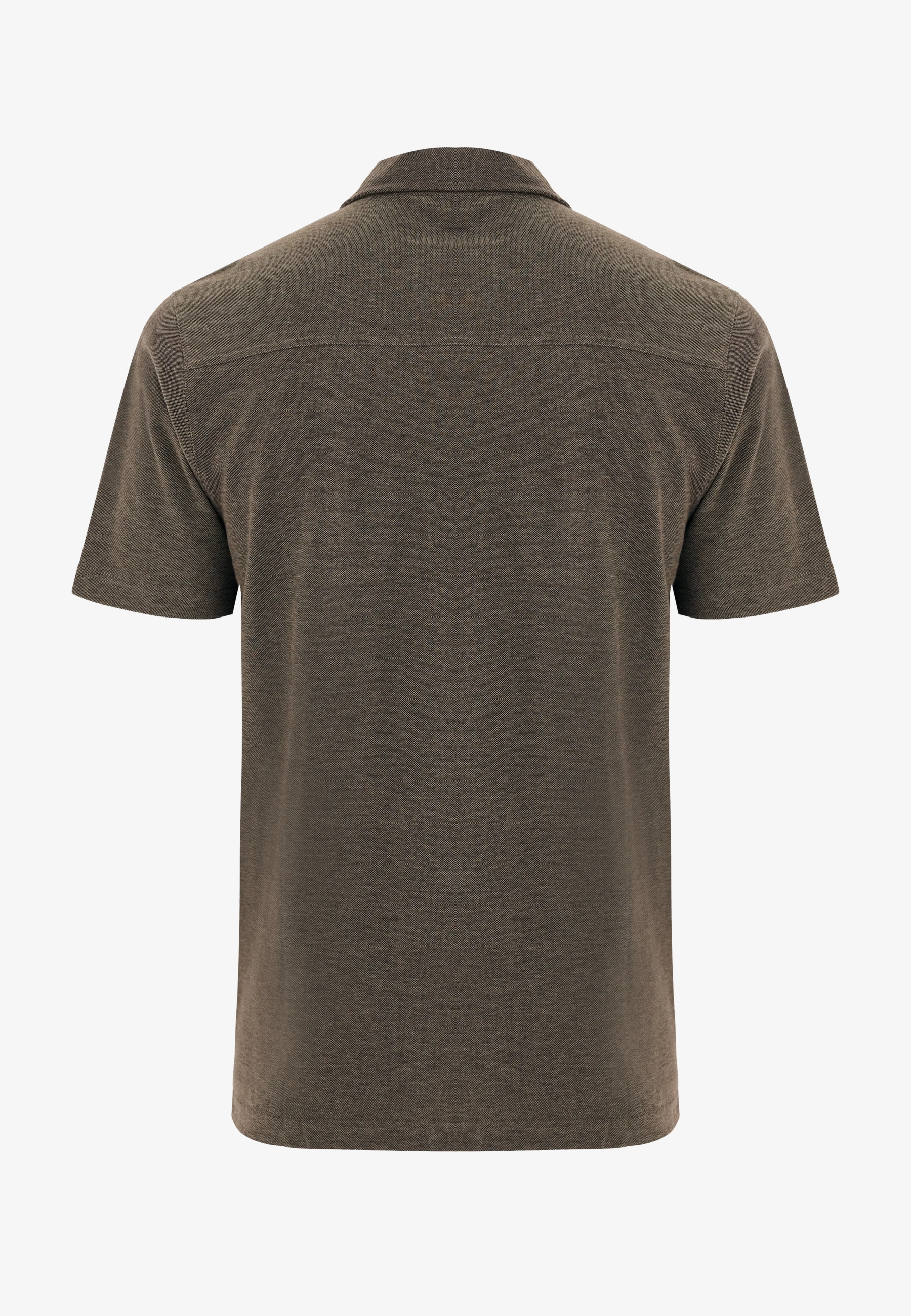 End On End Piqué Polo Donkerbruin 
