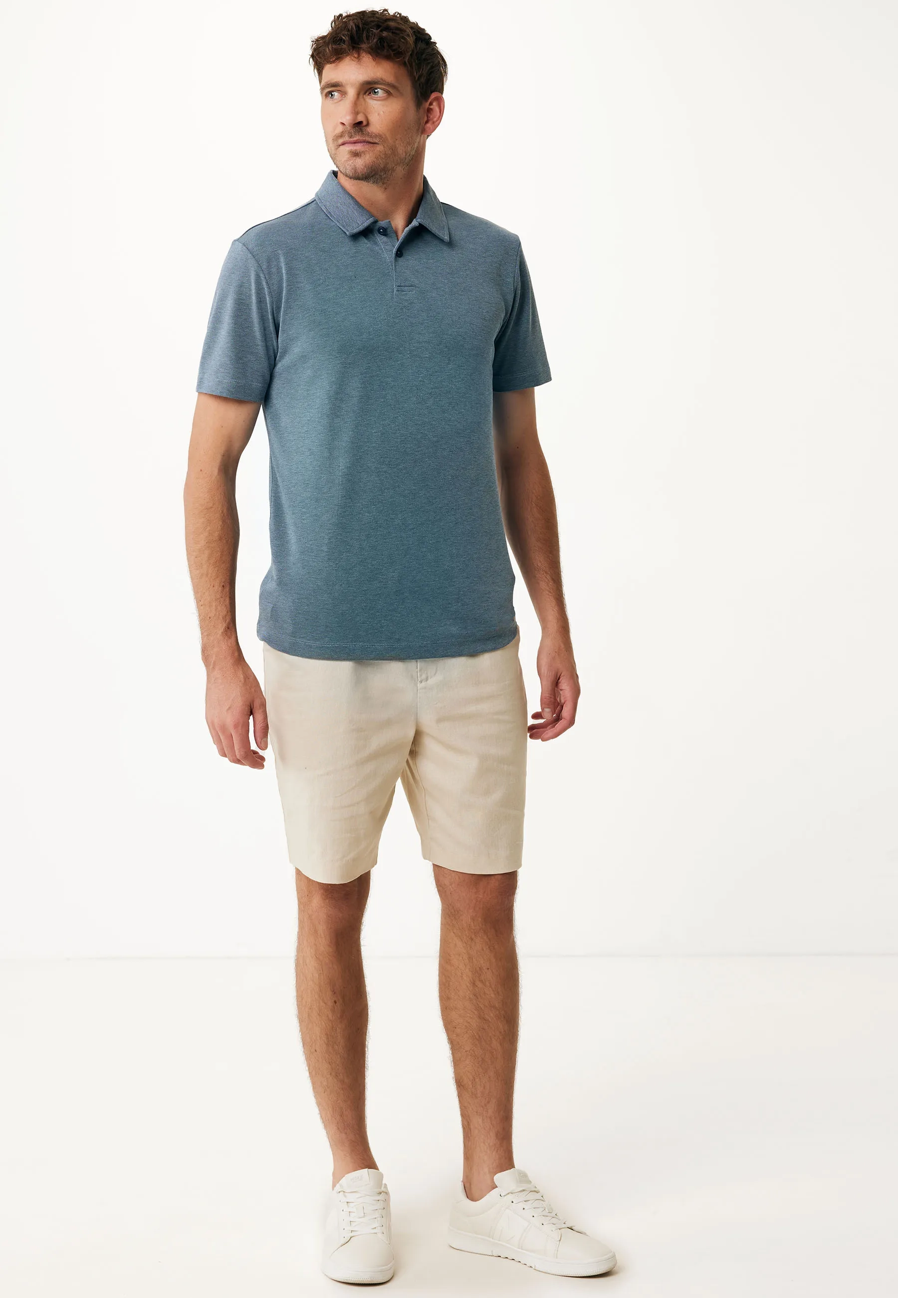 Melee Modal Polo Slim Fit Medium Blue