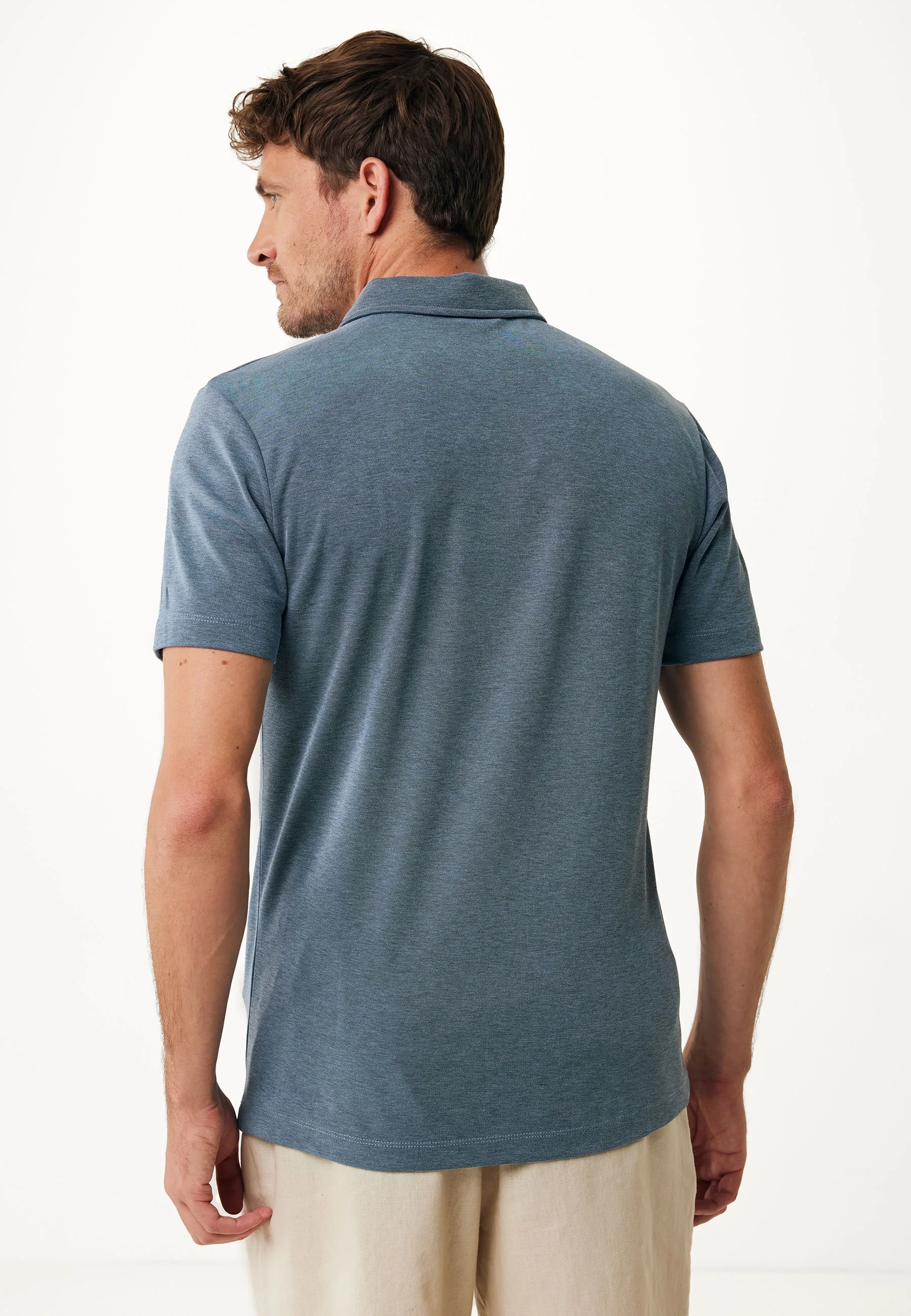 Melee Modal Polo Slim Fit Medium Blue