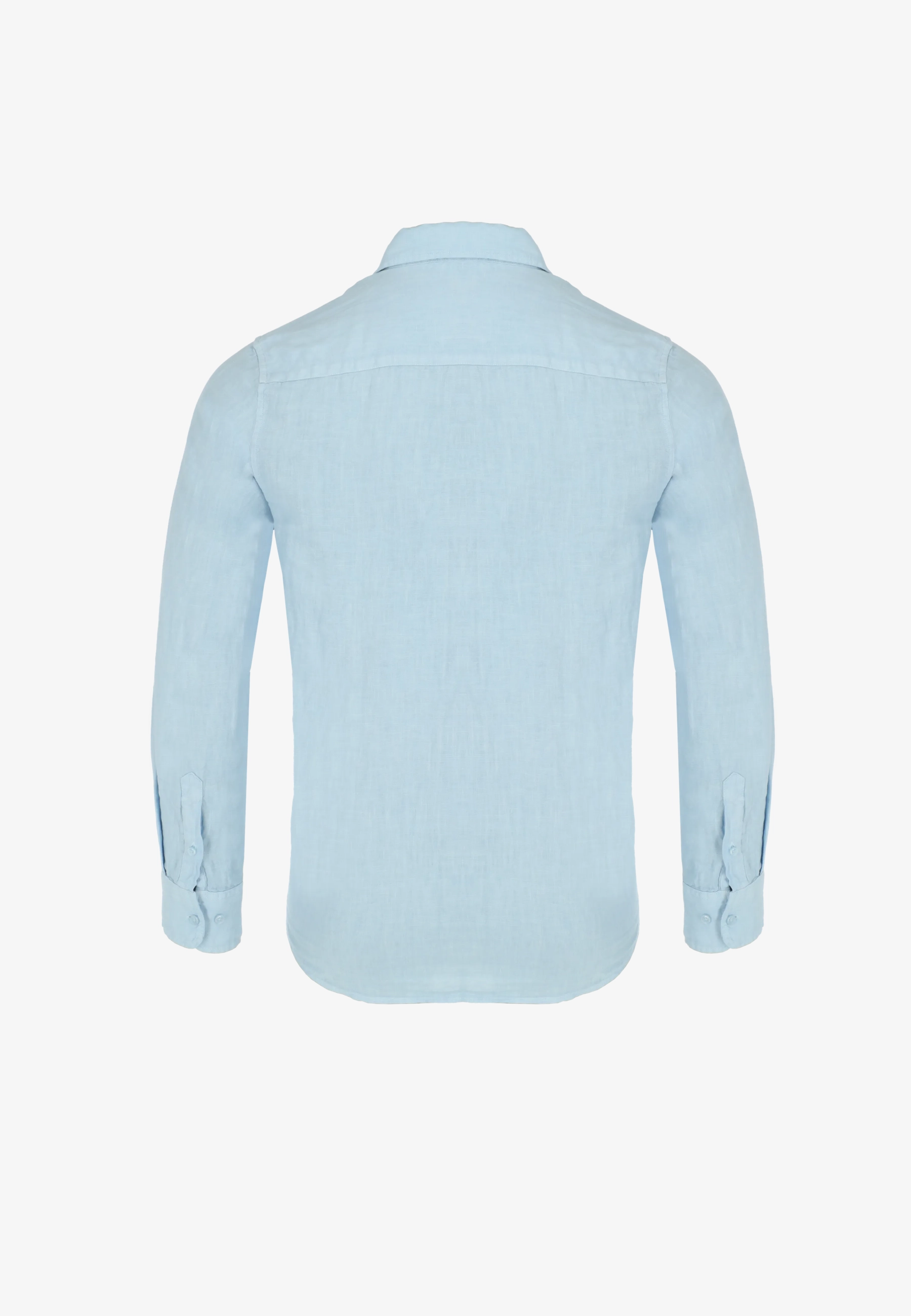 Linnen Overhemd Helderblauw 