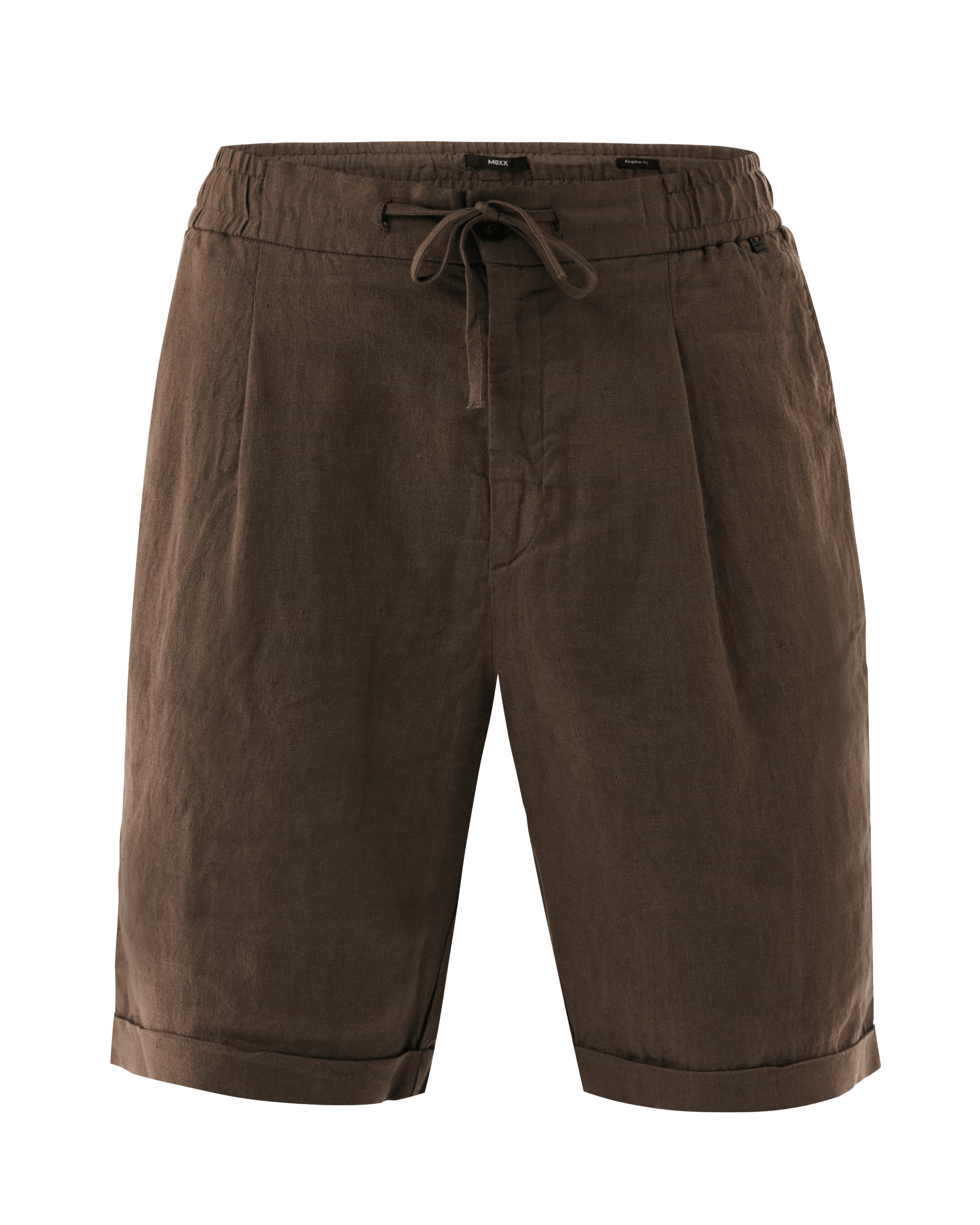 Leinen-Shorts Mittelbraun