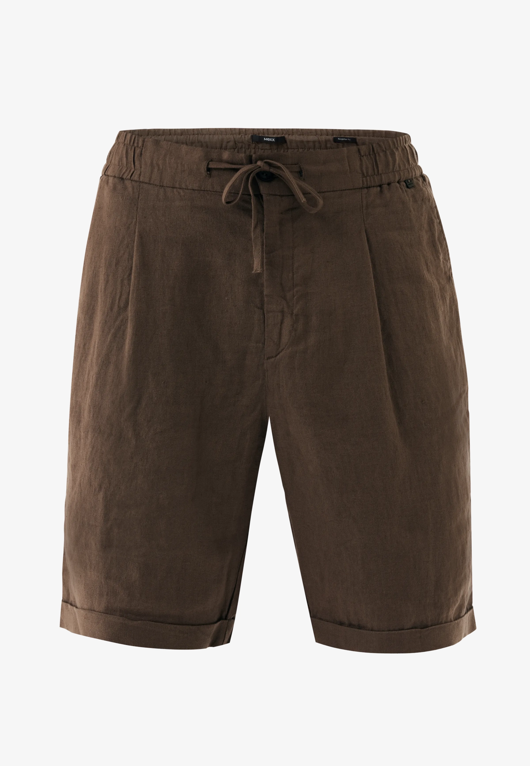 Linnen shorts Middenbruin