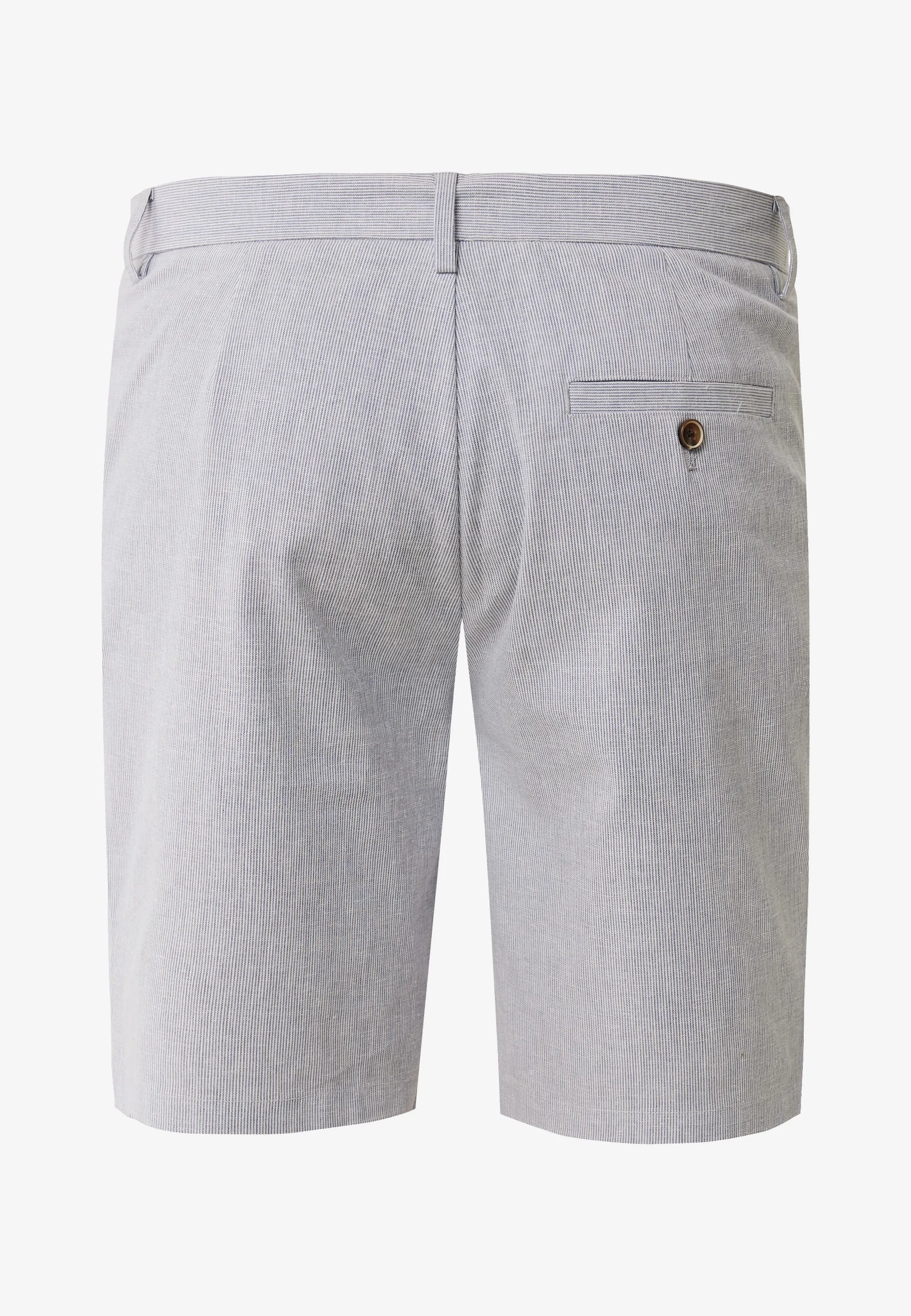 Gestreepte linnenmix shorts Faded blauw