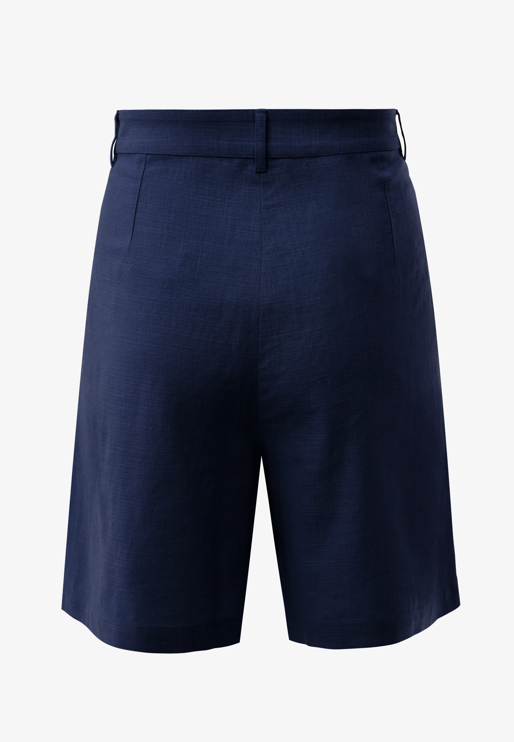 Linnenmix slub shorts Midnight blue