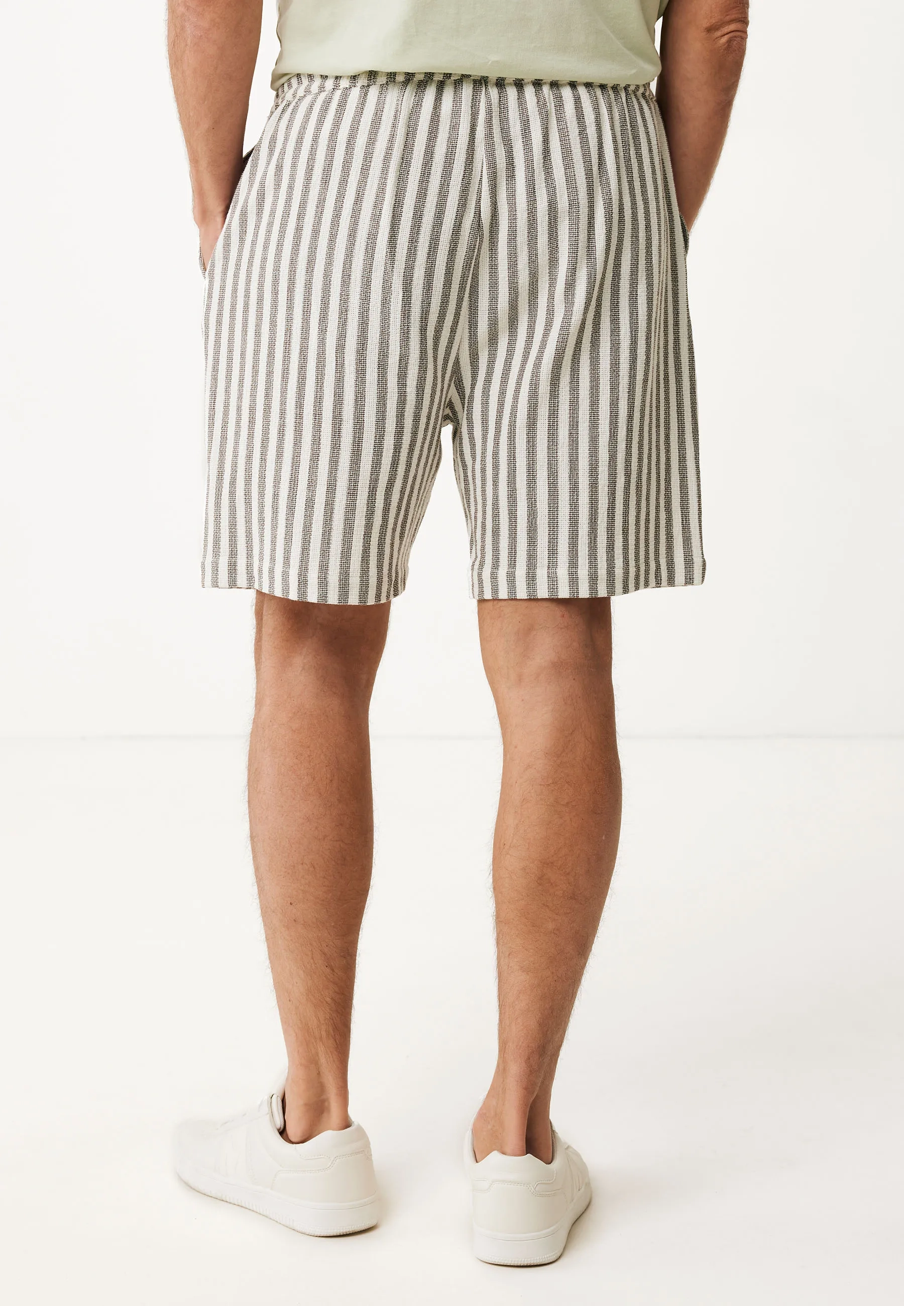 Gestreepte shorts Kruidengroen