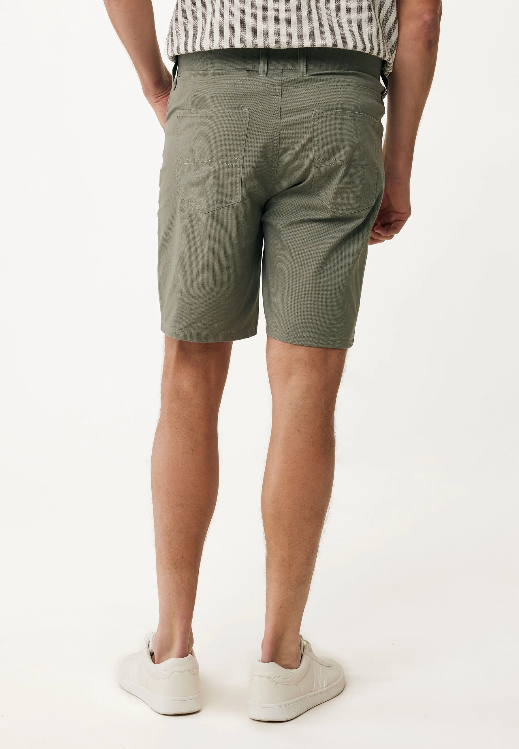Allover Print Chino Shorts Green Sage