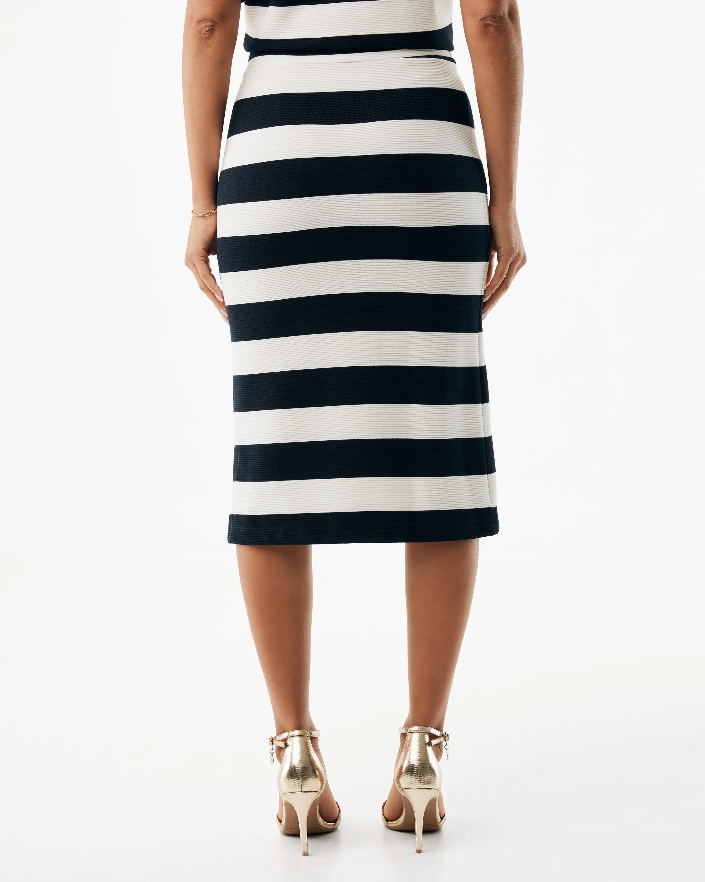 Mexx Women | Midnight blue skirt with stripe print