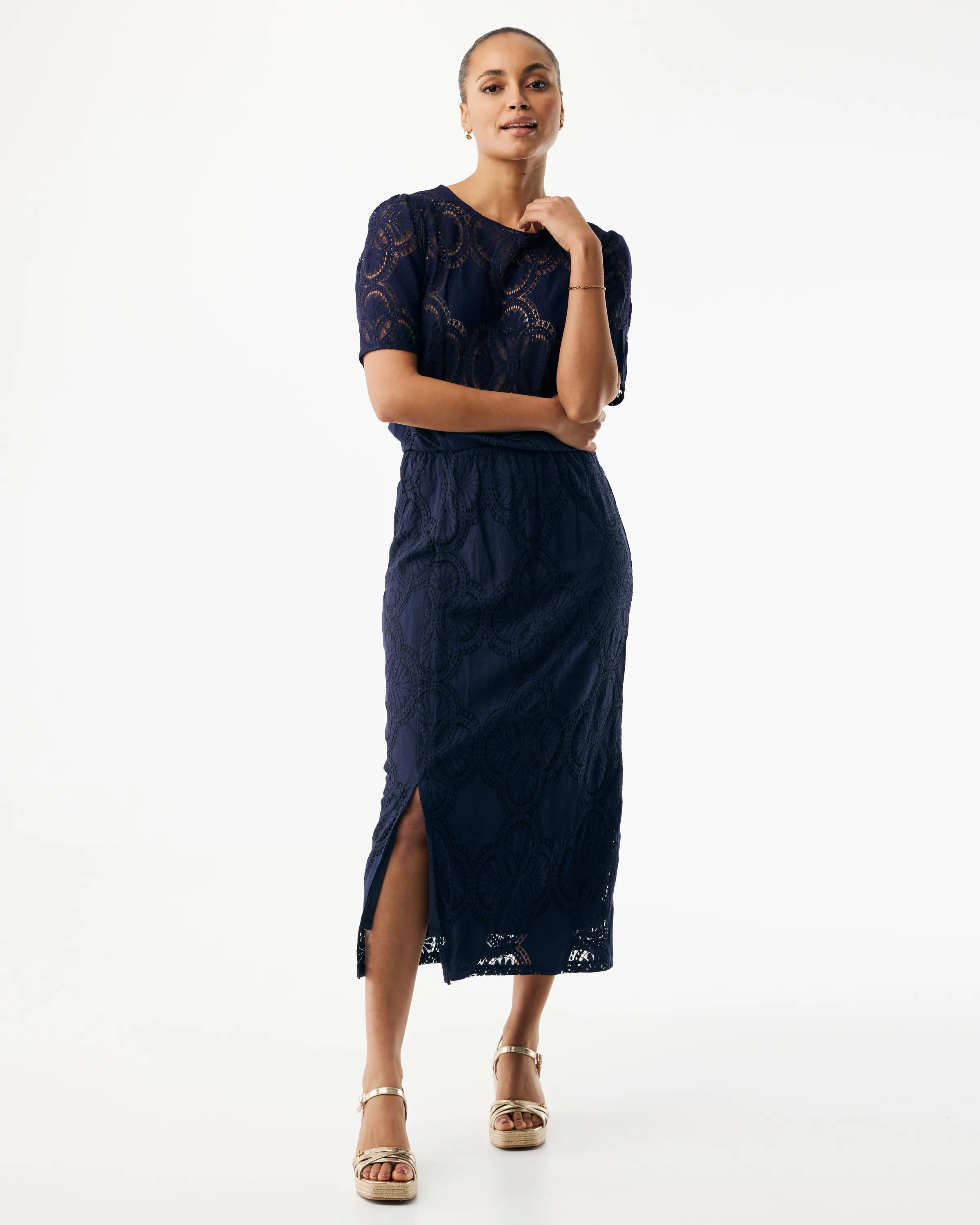 Kanten Kokerrok Midnight Blue