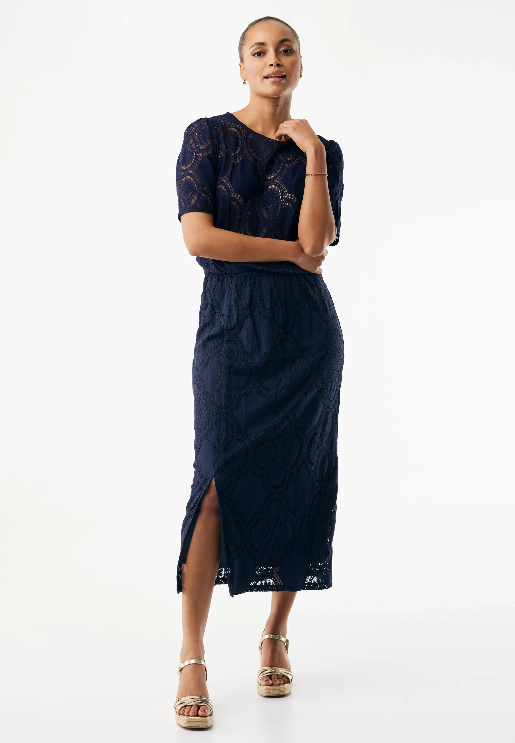 Kanten Kokerrok Midnight Blue