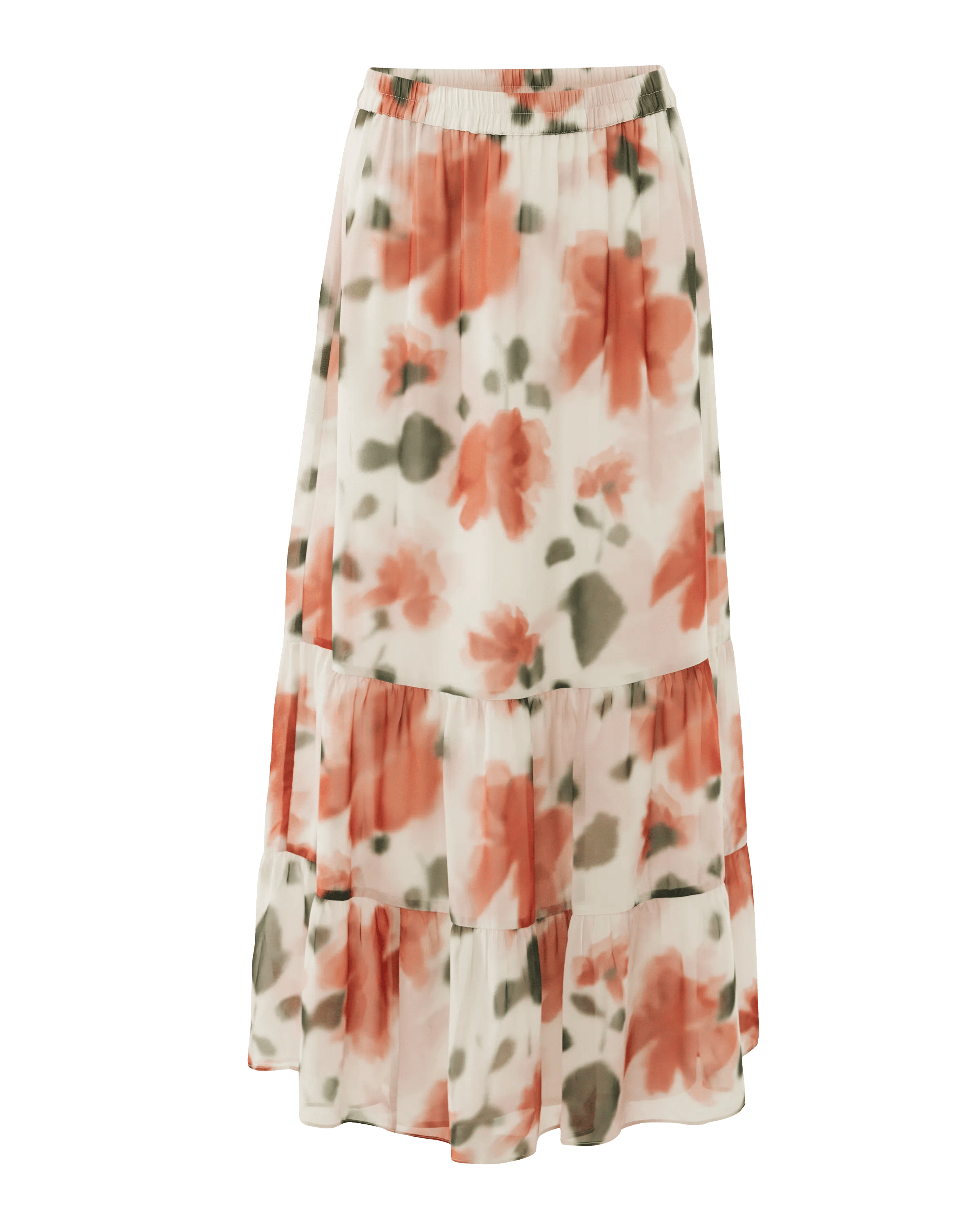 Flower Print Maxi Skirt Multicolor