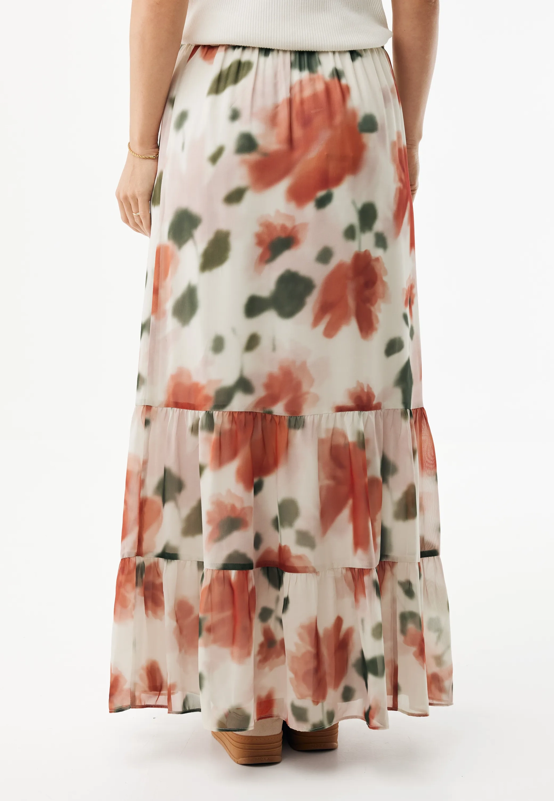 Flower print maxi rok Multicolor