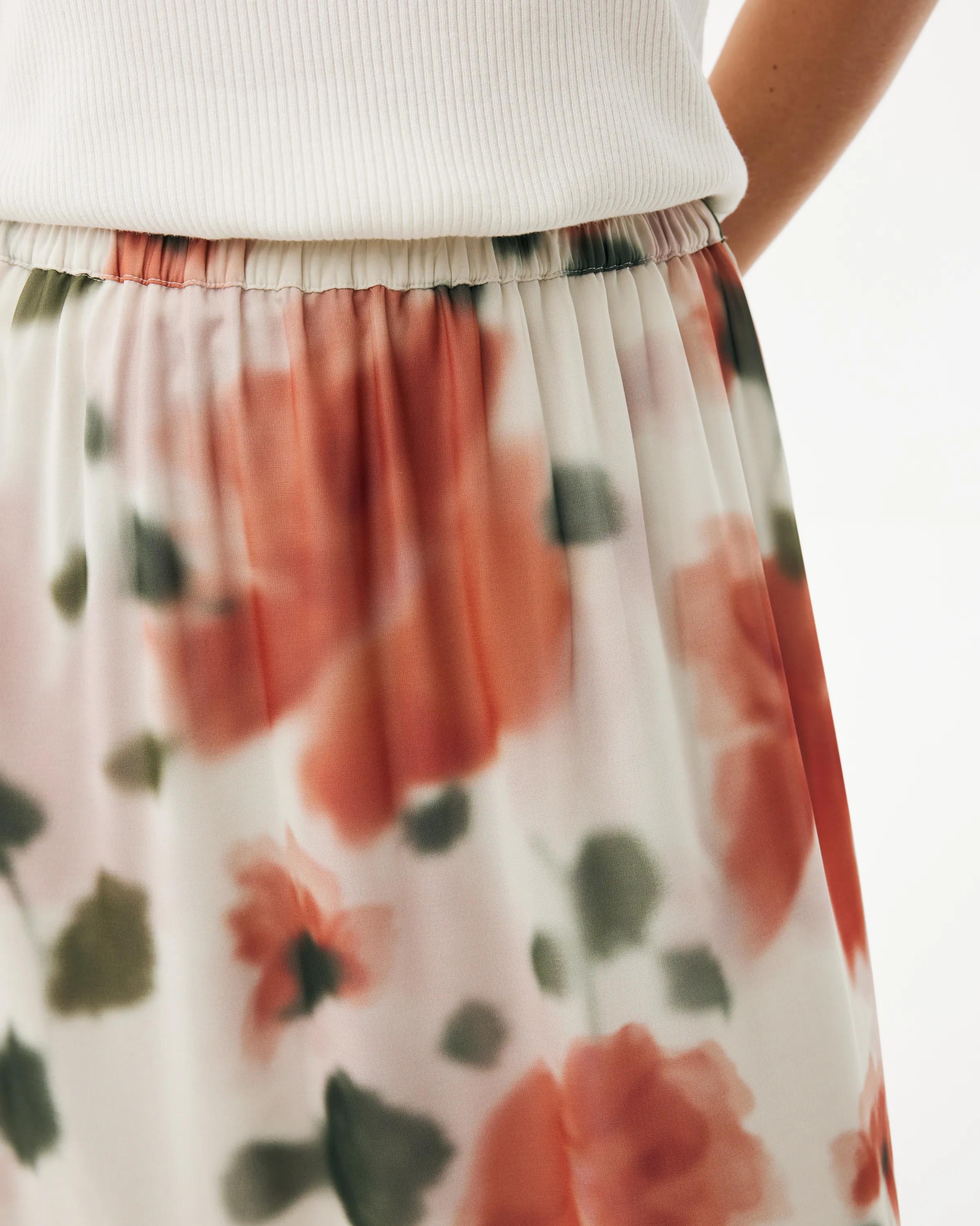 Flower Print Maxi Skirt Multicolor