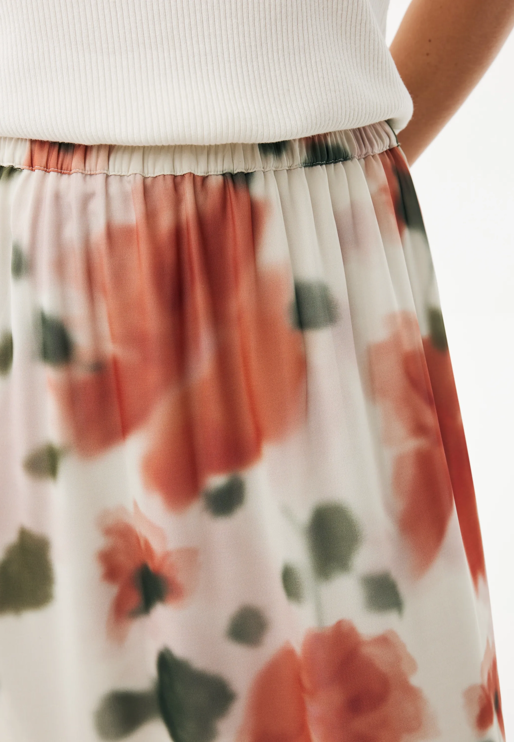 Flower print maxi rok Multicolor