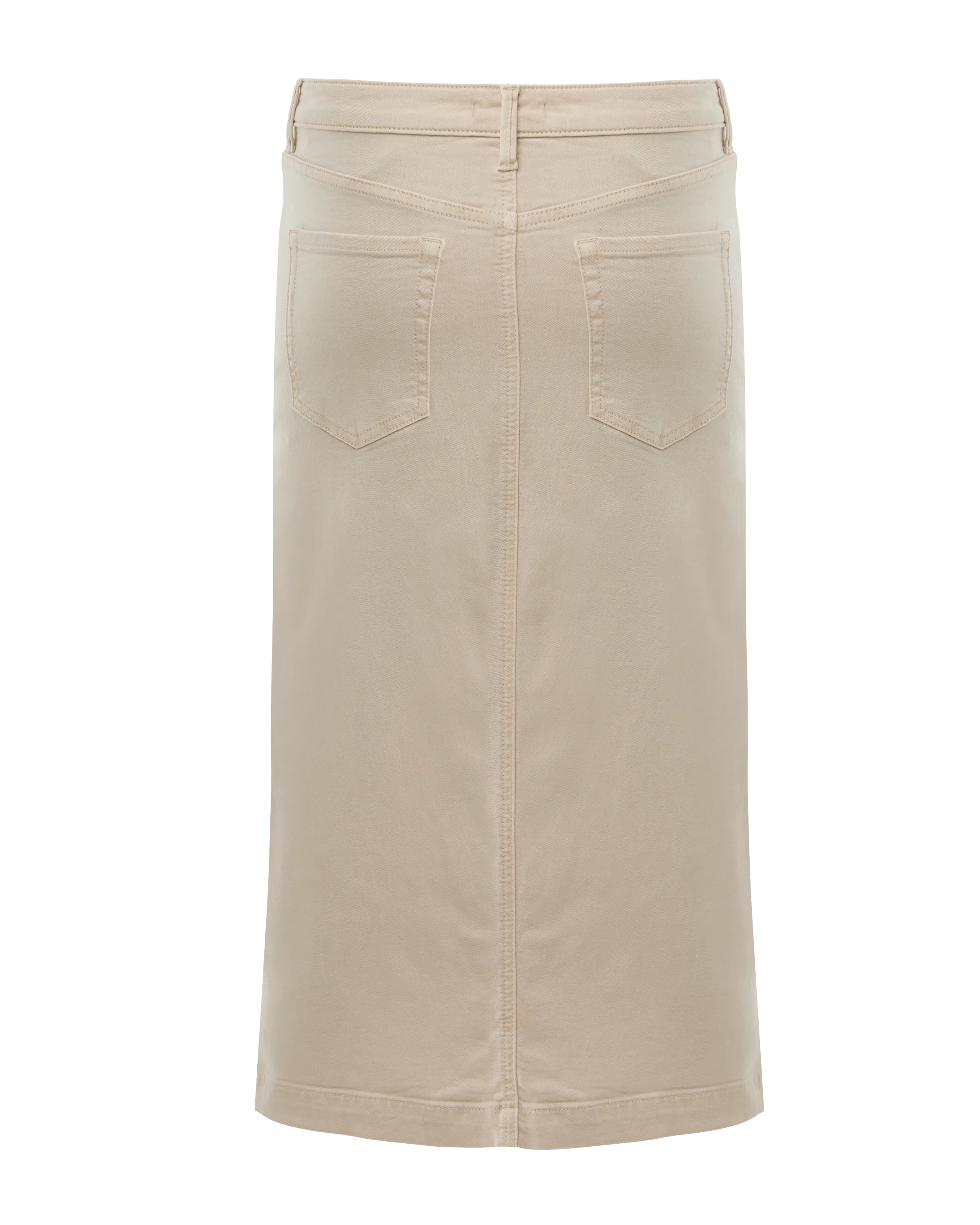 Denim Midi Rok Lichtzand