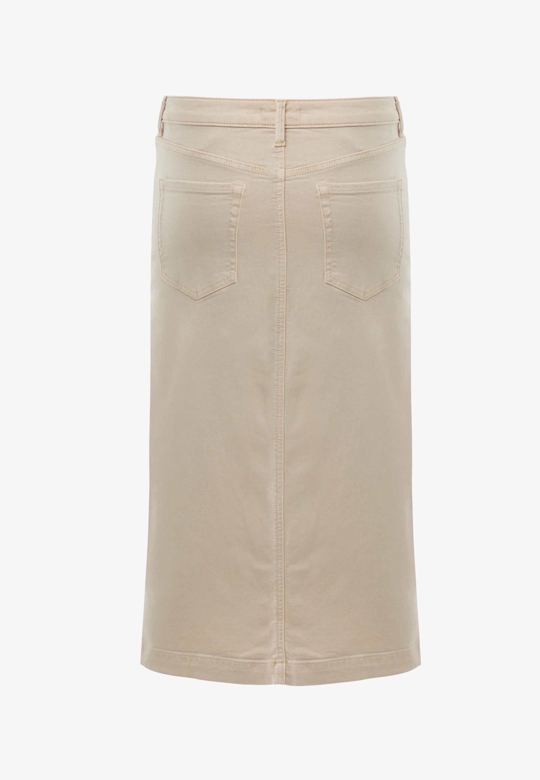 Denim Midi Rok Lichtzand