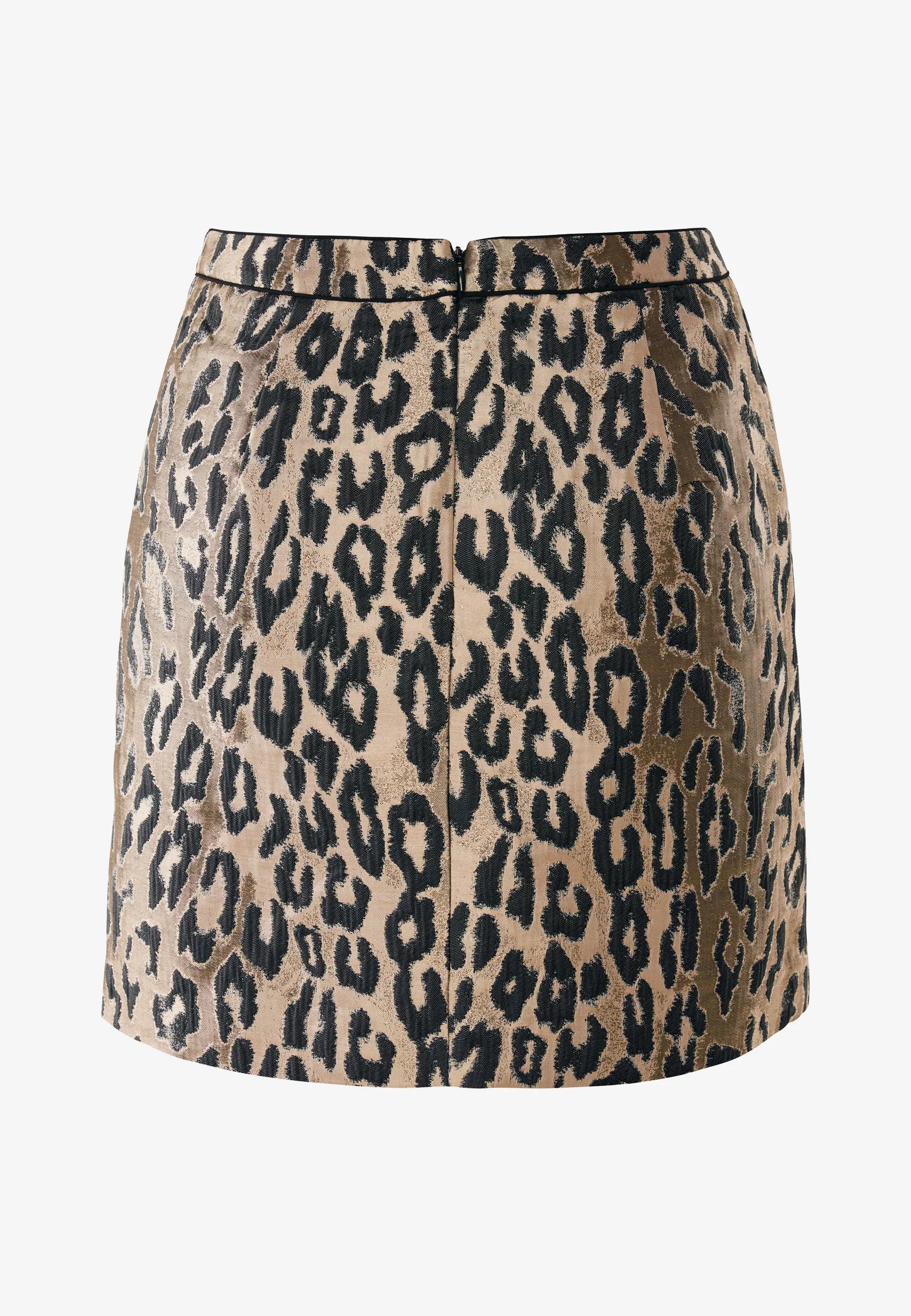 Animal Jacquard Rok Bruin
