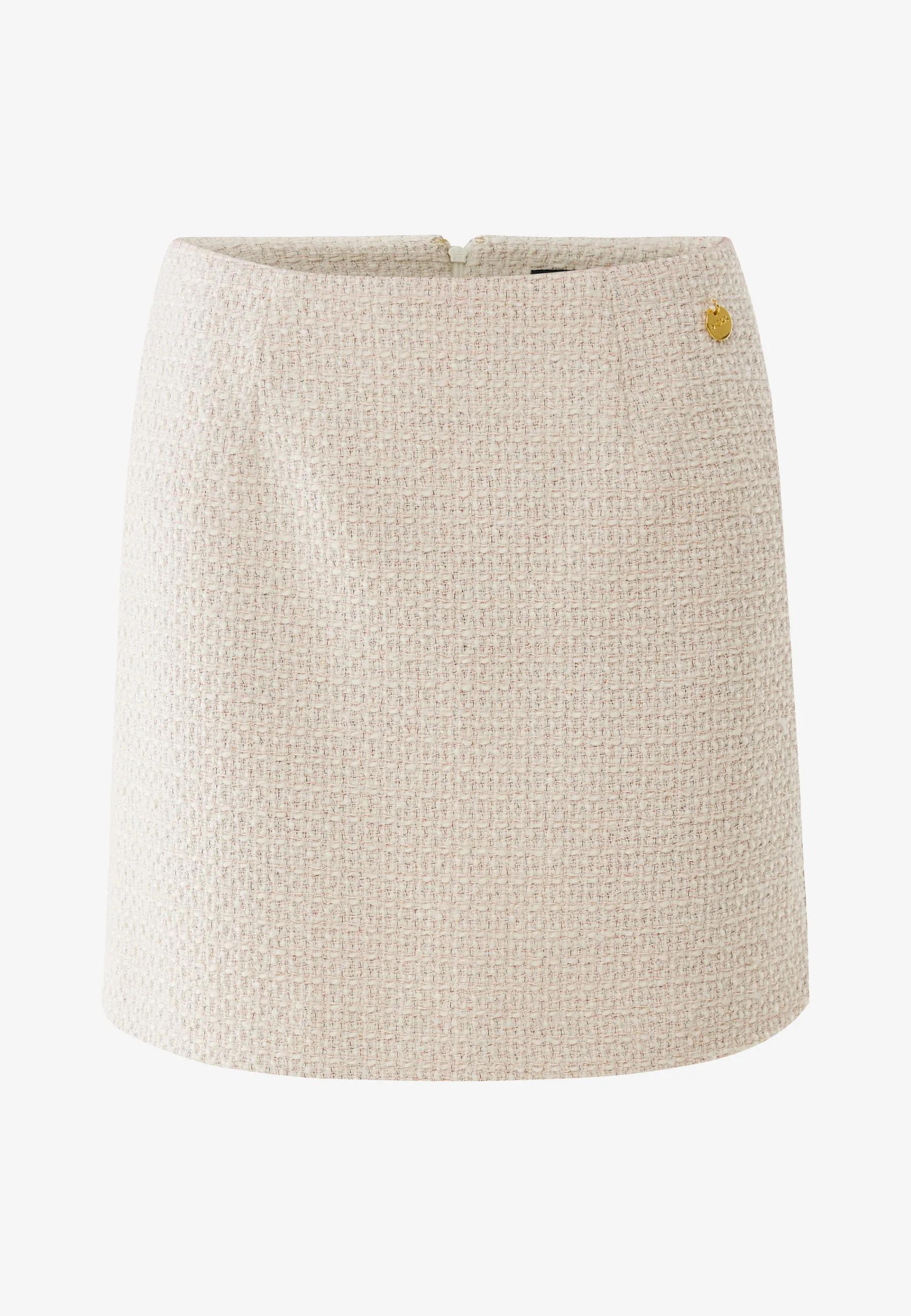 Mini tweed rok Crème