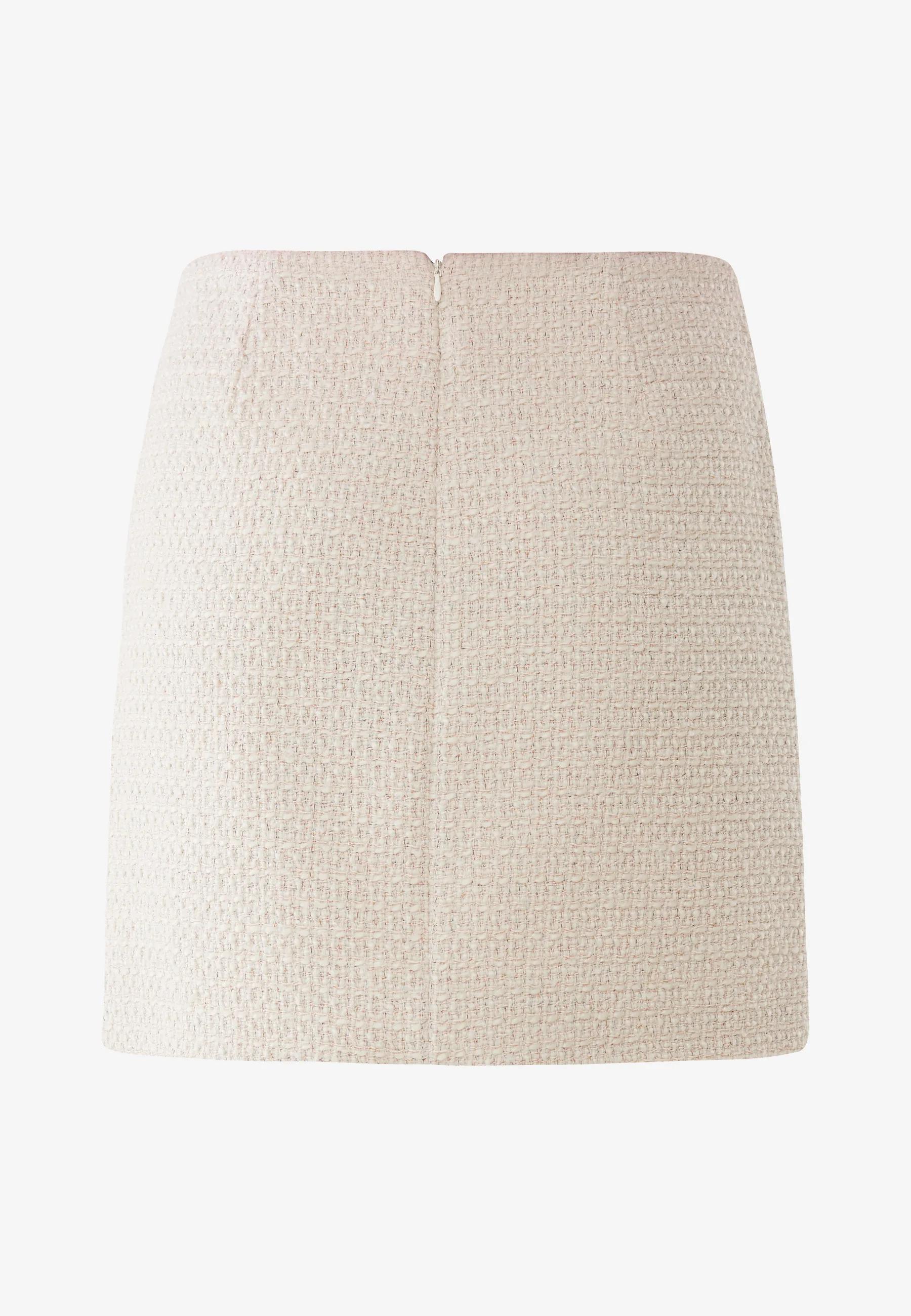 Mini tweed rok Crème
