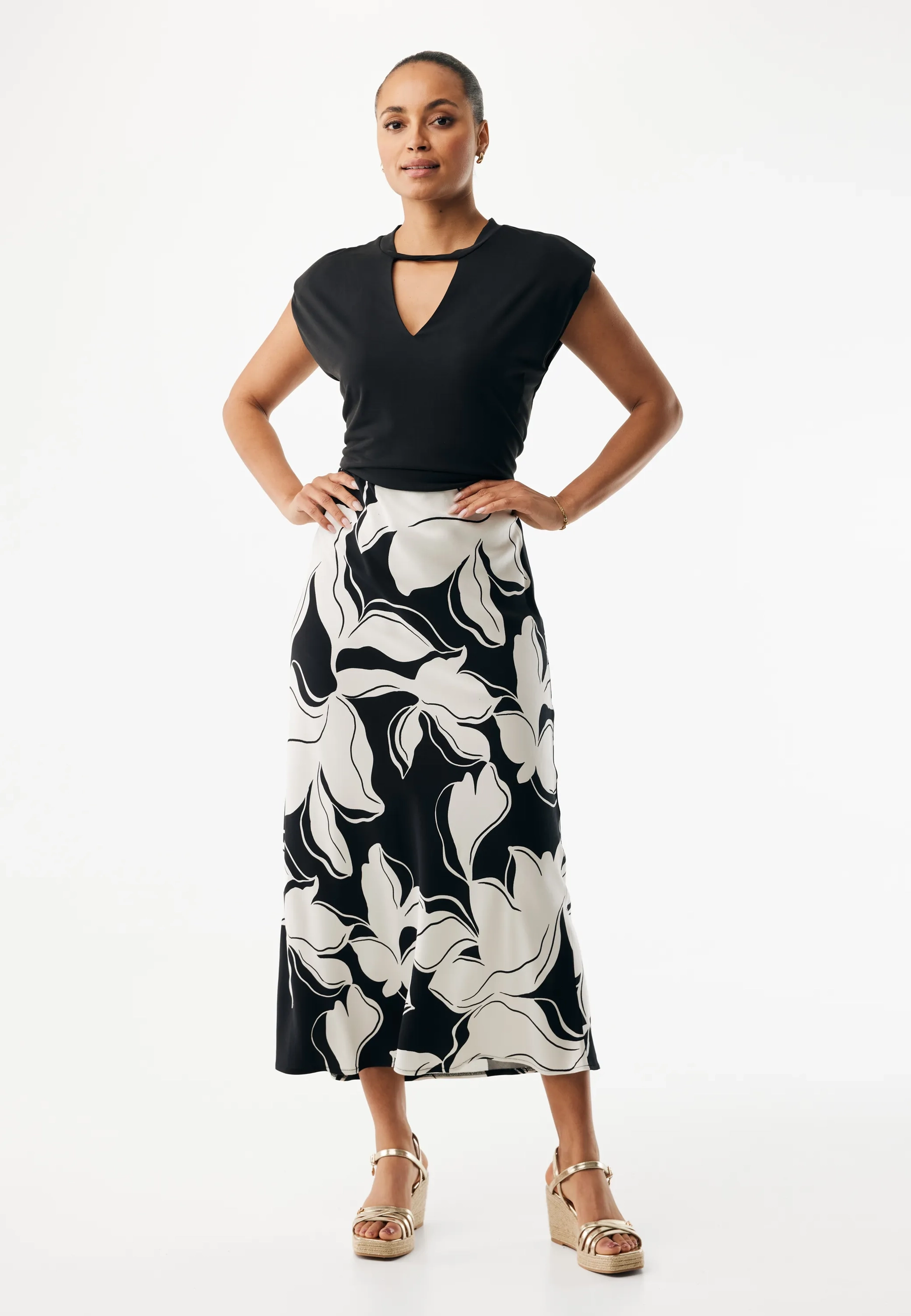 Azalea print midirok Multicolor