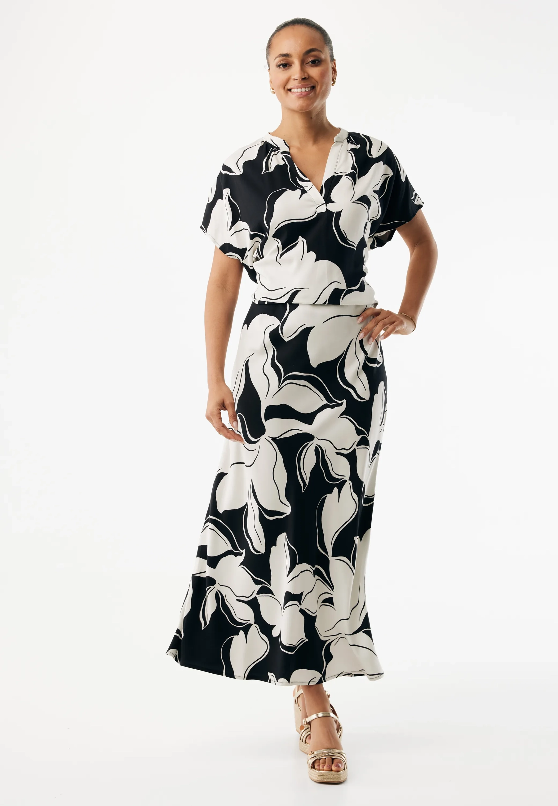 Azalea print midirok Multicolor