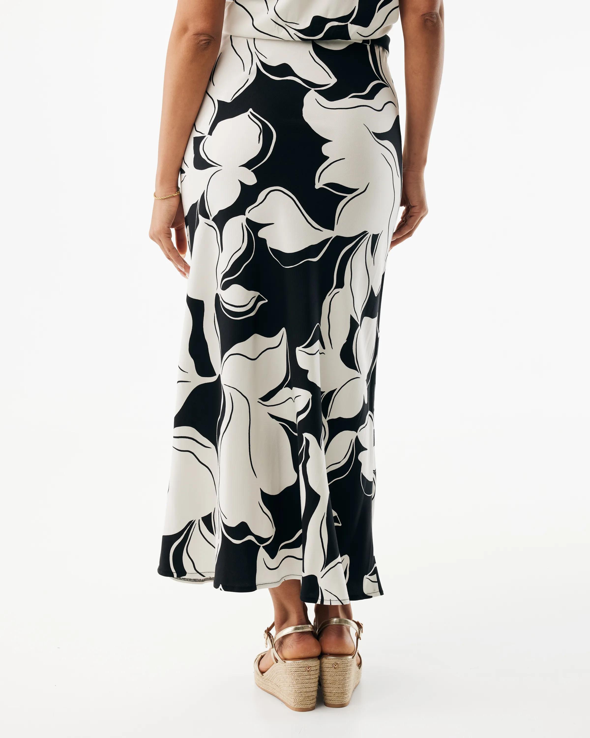 Azalea Print Midi Skirt Multicolor