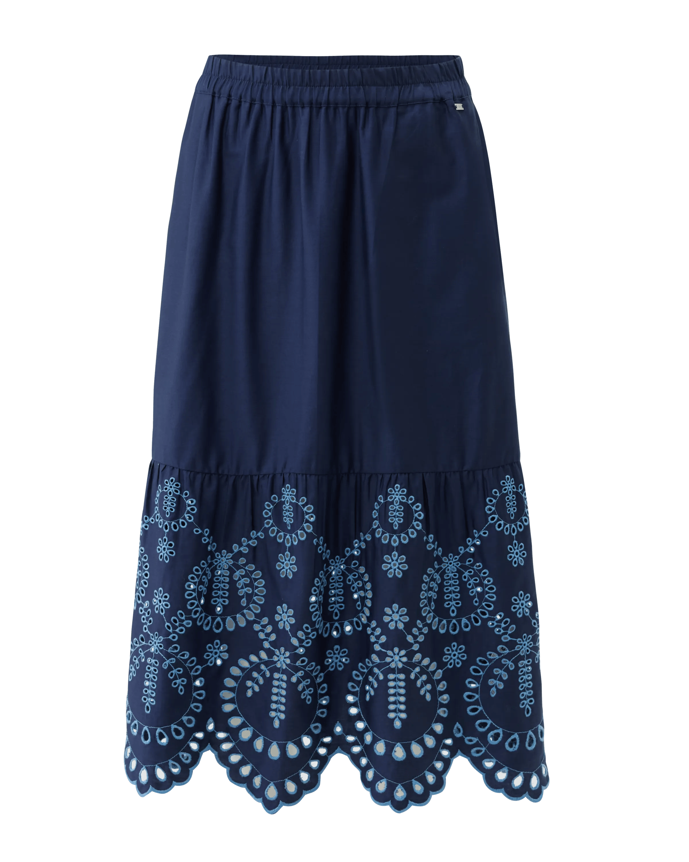 Poplin embroidery rok Midnight blue