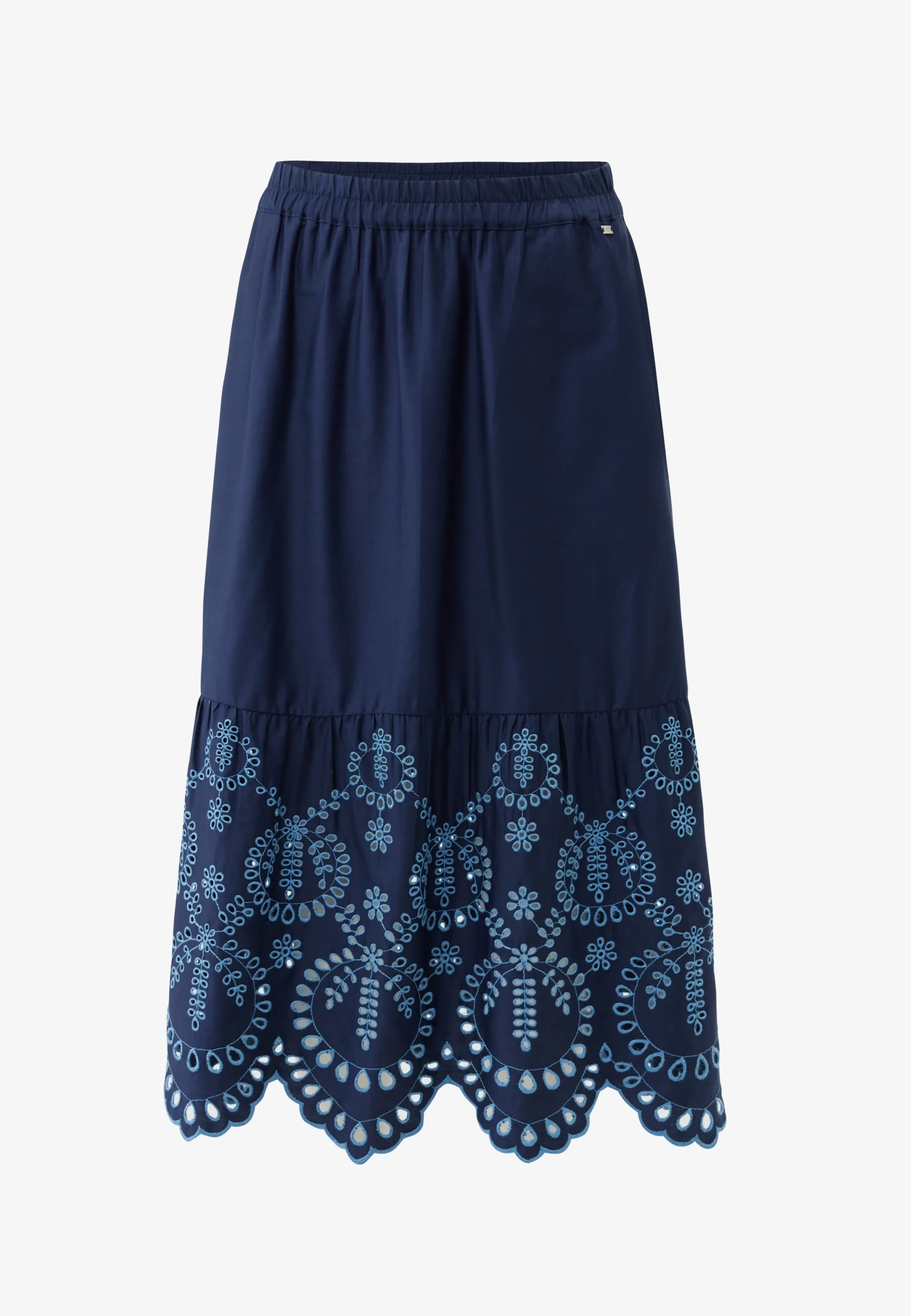 Poplin embroidery rok Midnight blue