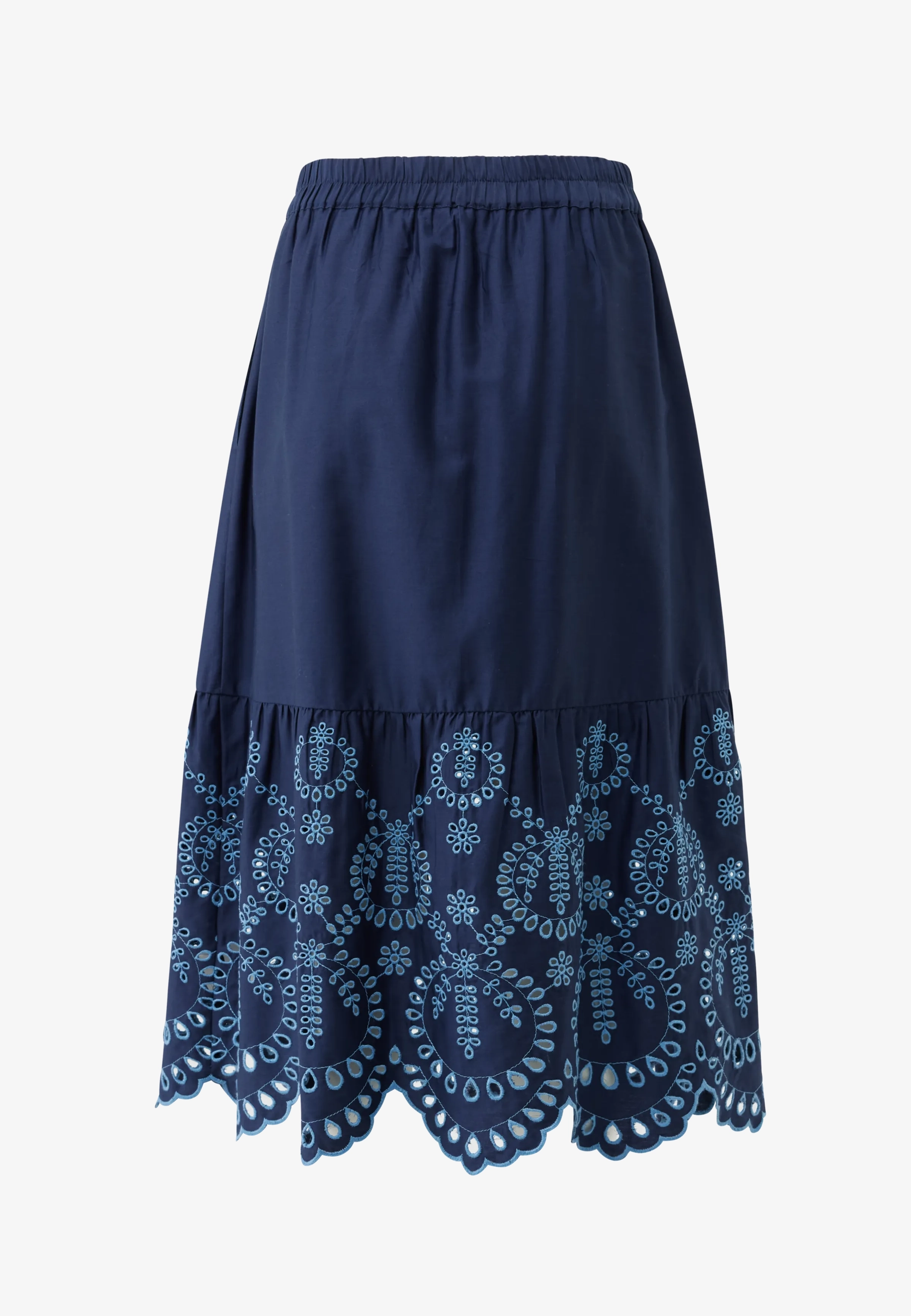 Poplin embroidery rok Midnight blue