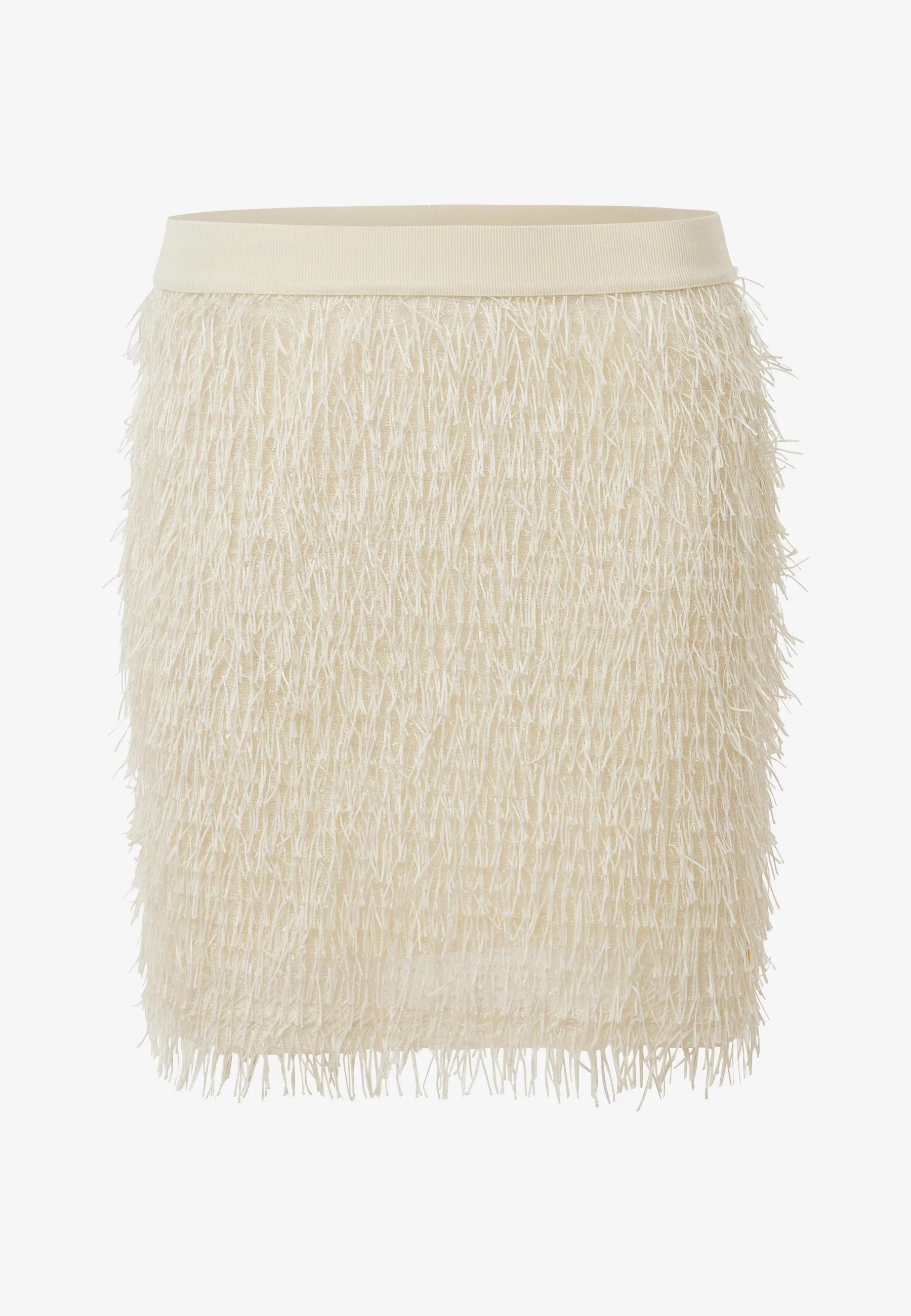 Ruffle strings rok Crème