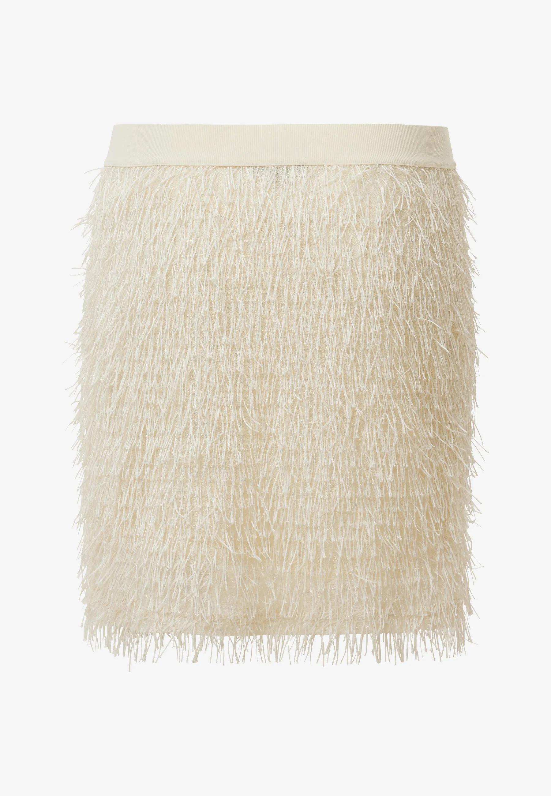 Ruffle strings rok Crème