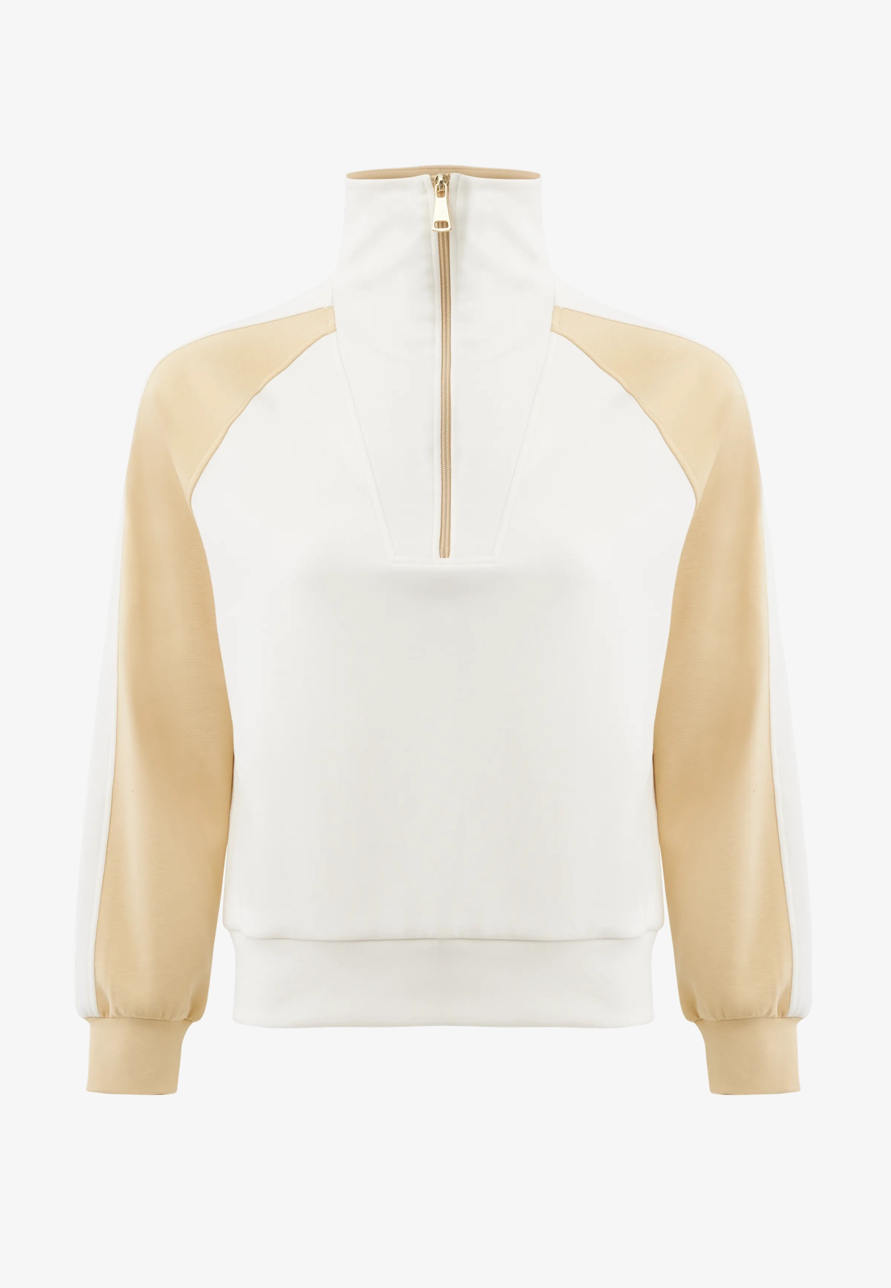 Halfzip Trui Lichtbruin 