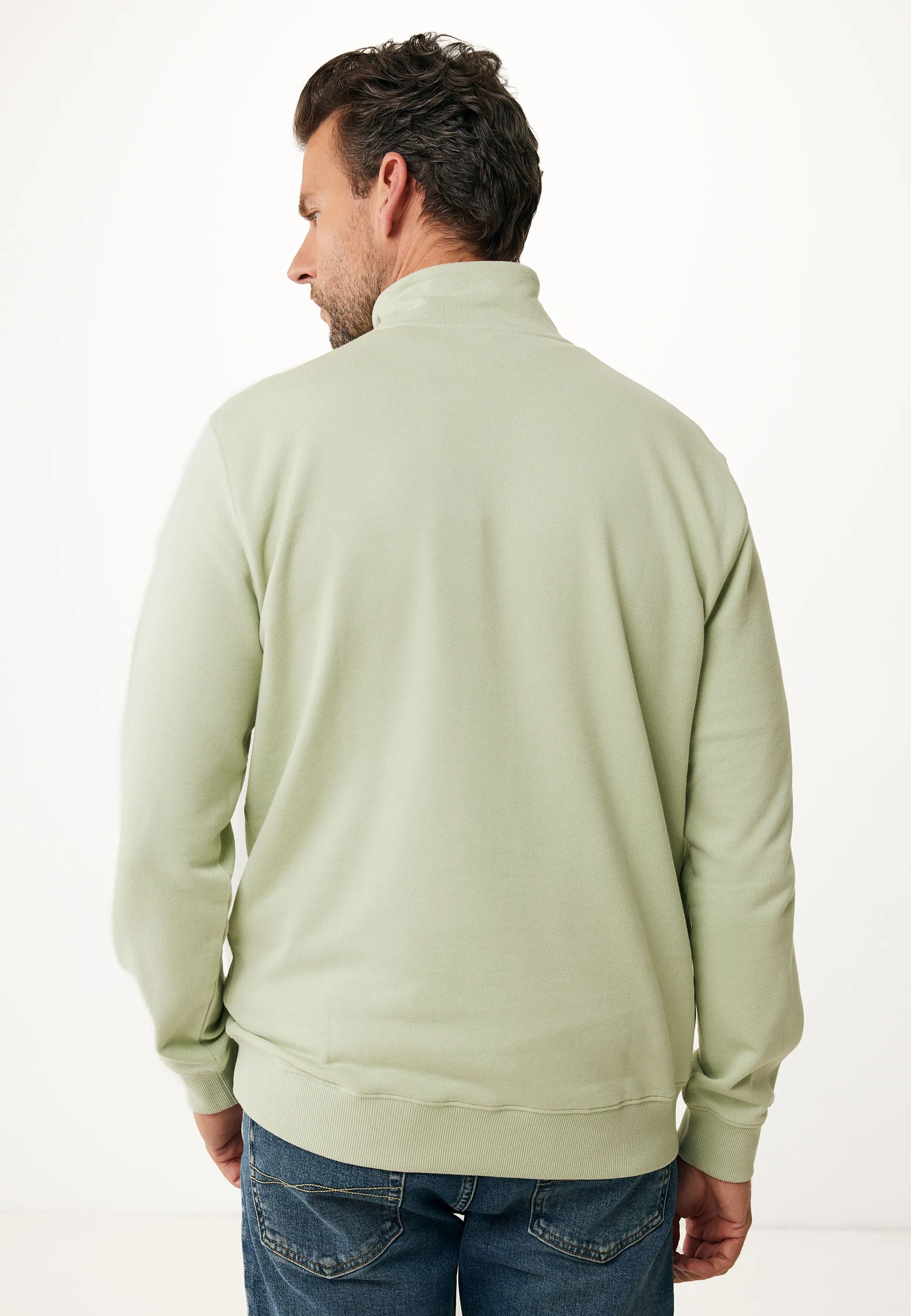 Half Zip Logo Sweater Light Green