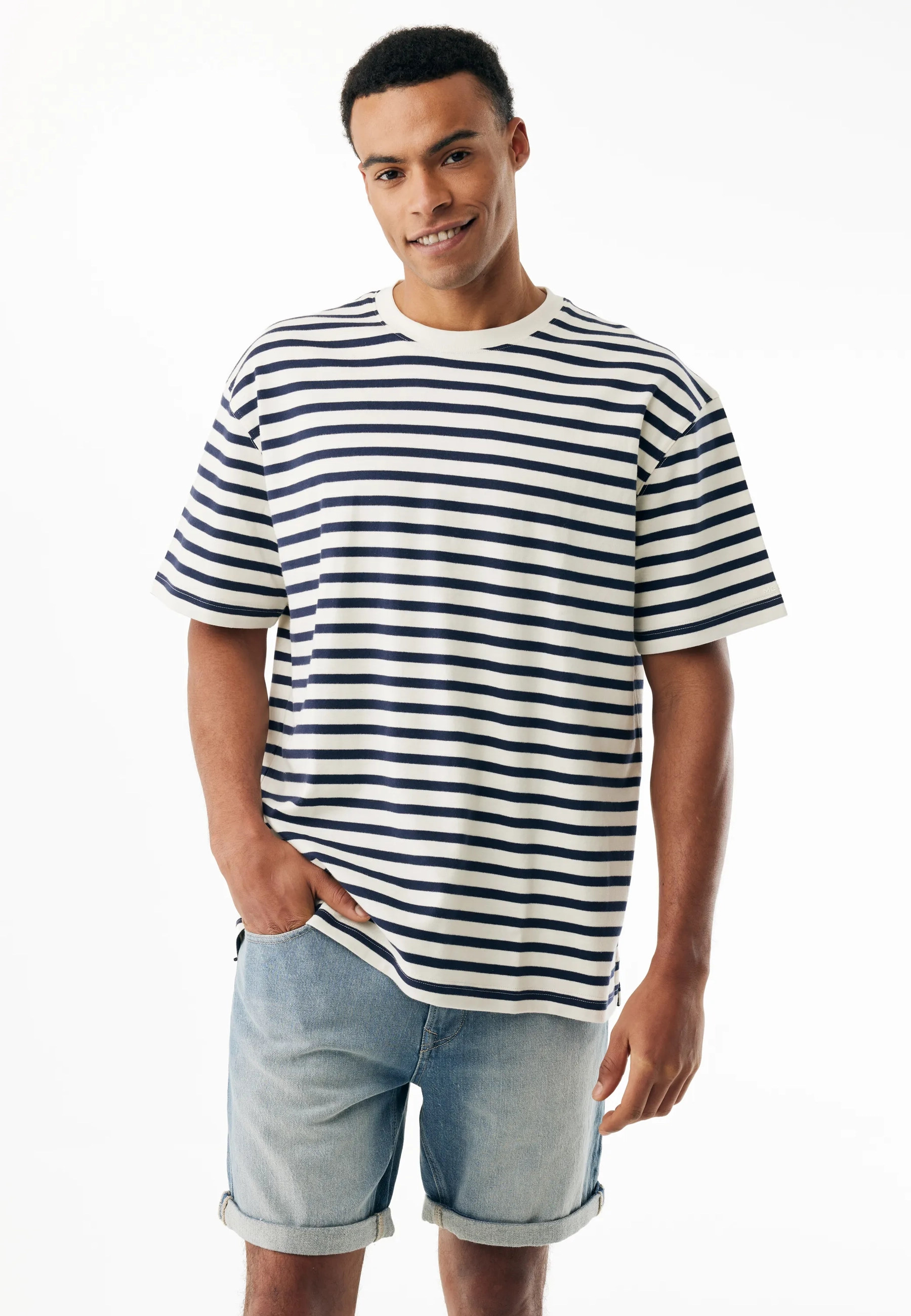 Himalaya Gestreept T-shirt Relaxed Fit Crème