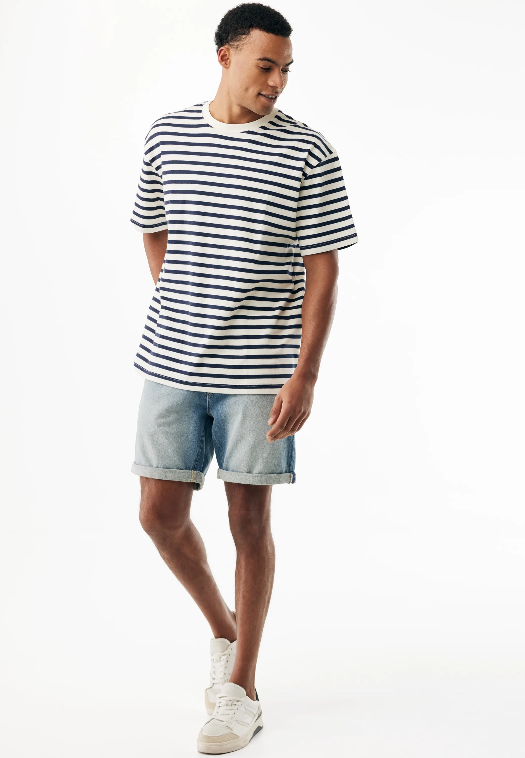 Himalaya Gestreept T-shirt Relaxed Fit Crème