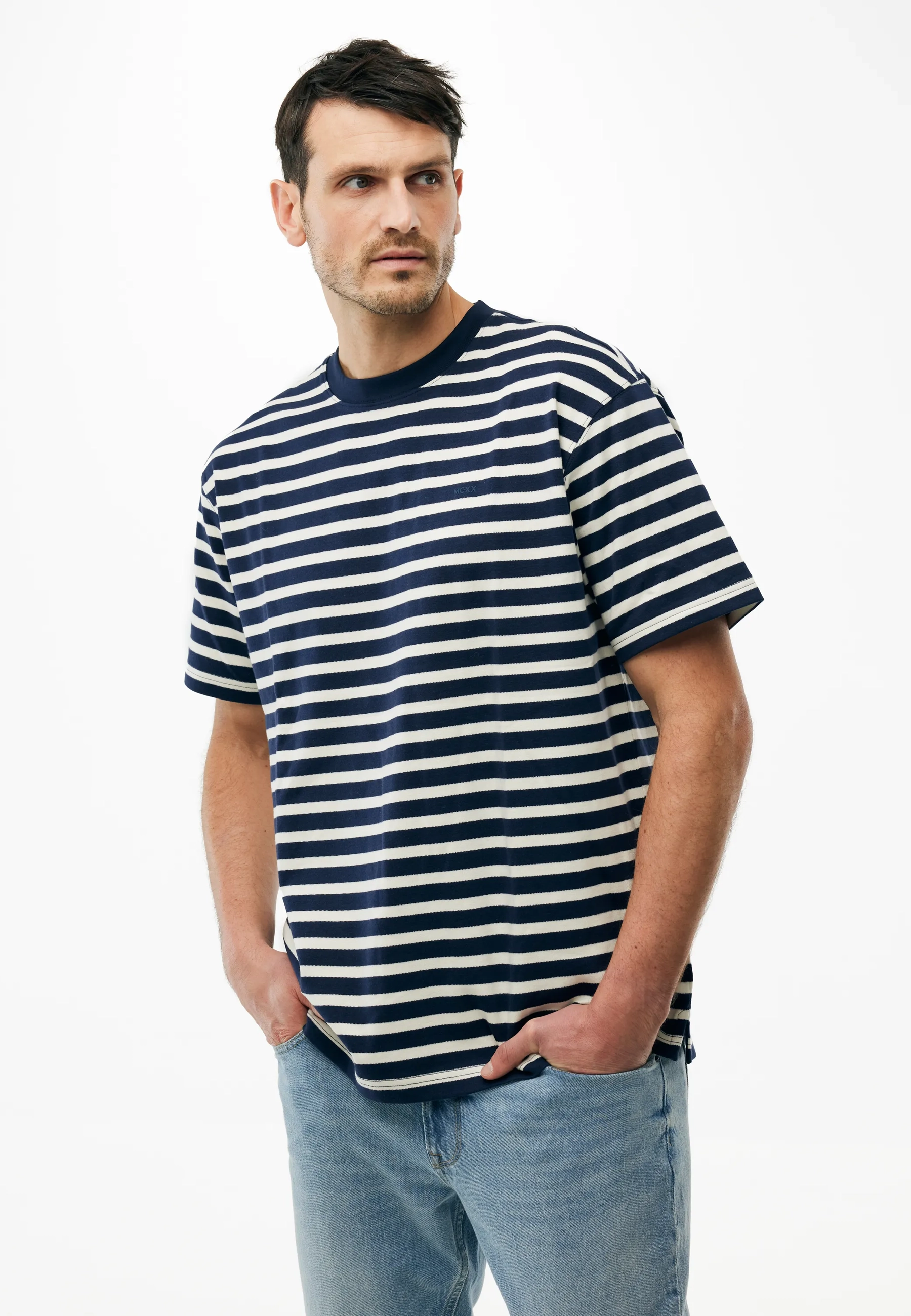 Himalaya Gestreept T-shirt Relaxed Fit Mid Navy