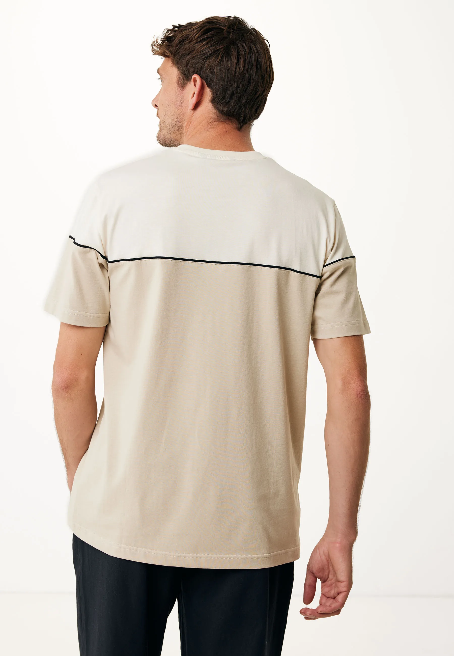 Colorblock T-shirt Regular Fit Sand