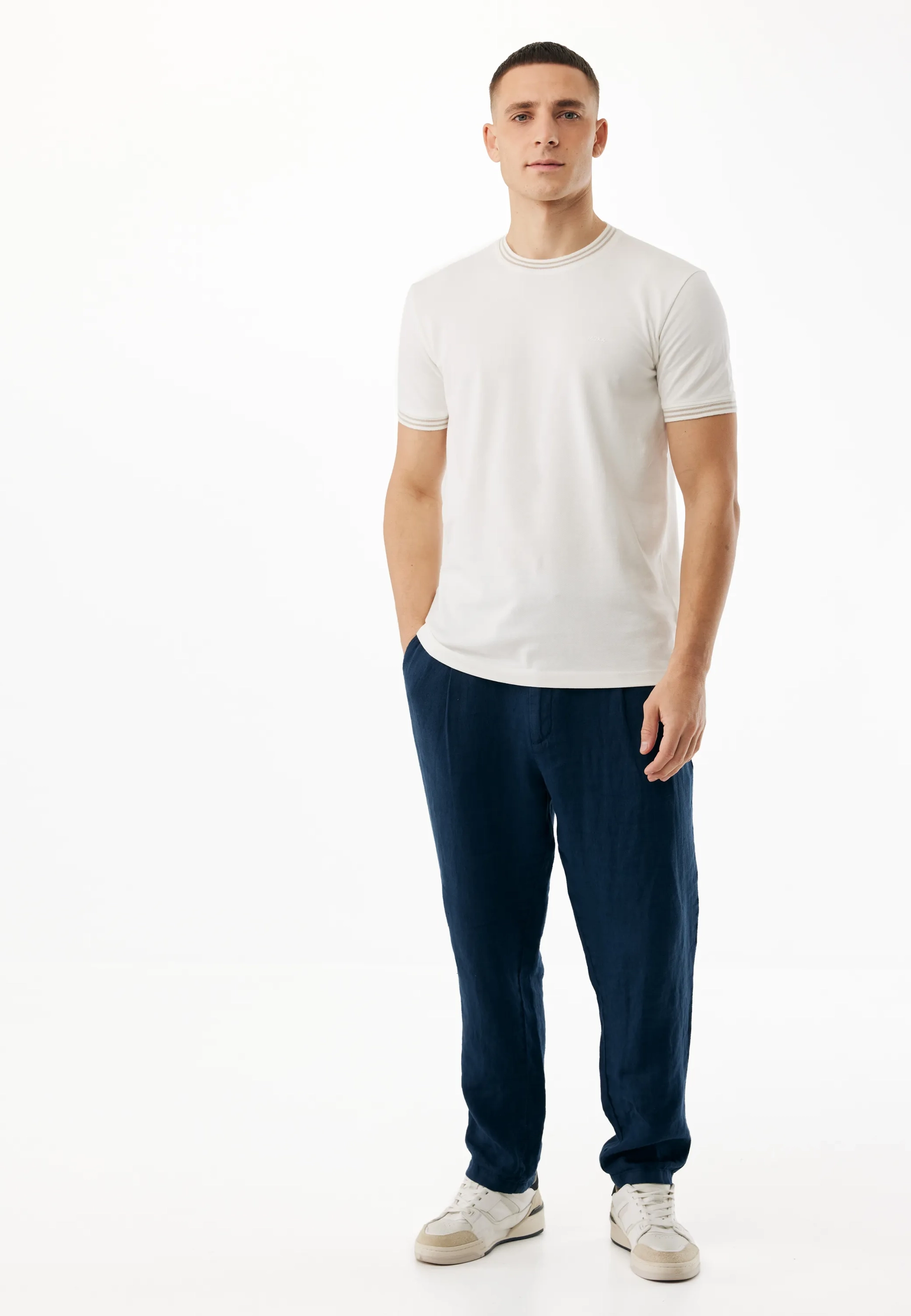 Pique Tipping T-shirt Off White