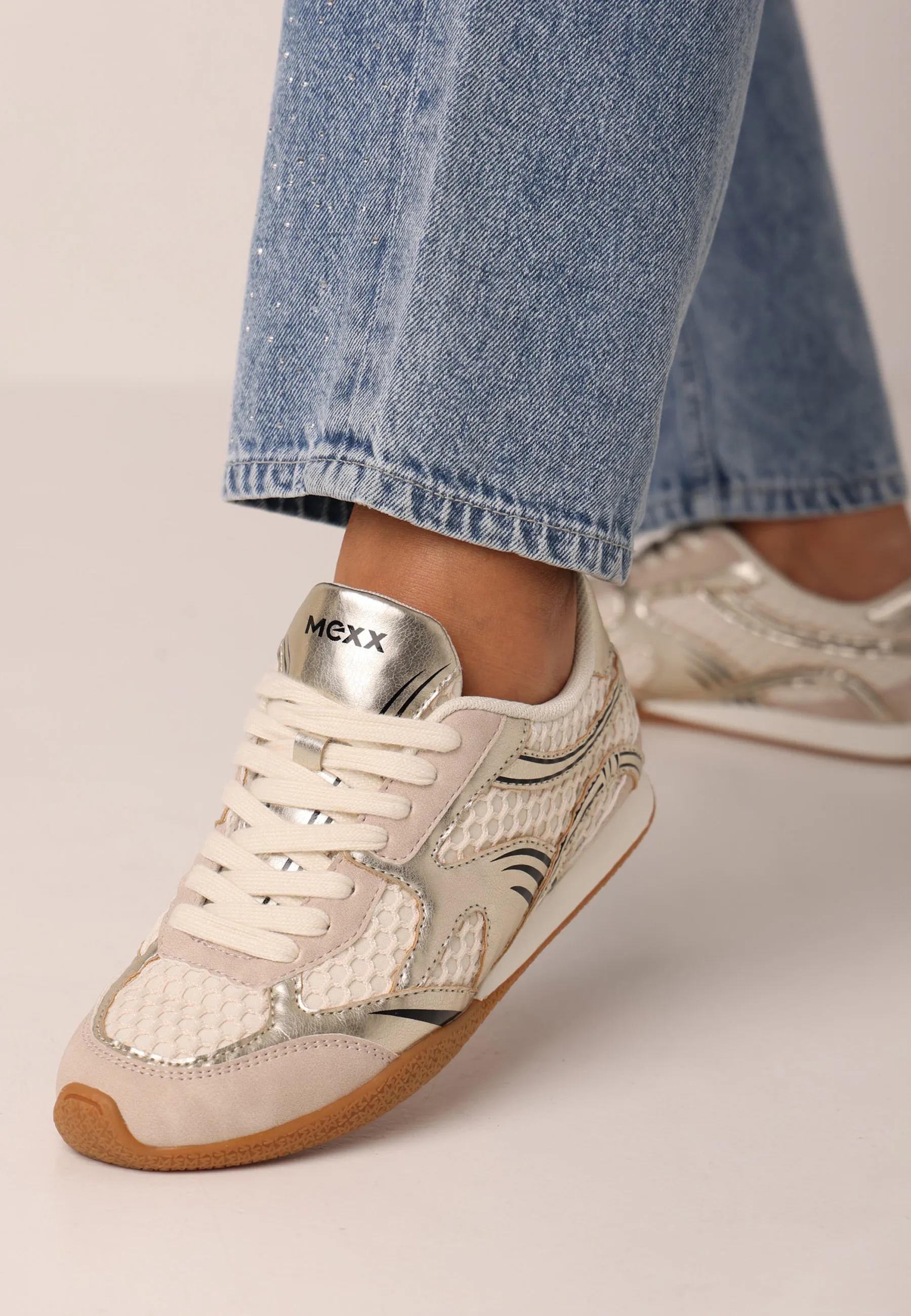 まみゅぱ Mexx Dames | Gouden sneakers