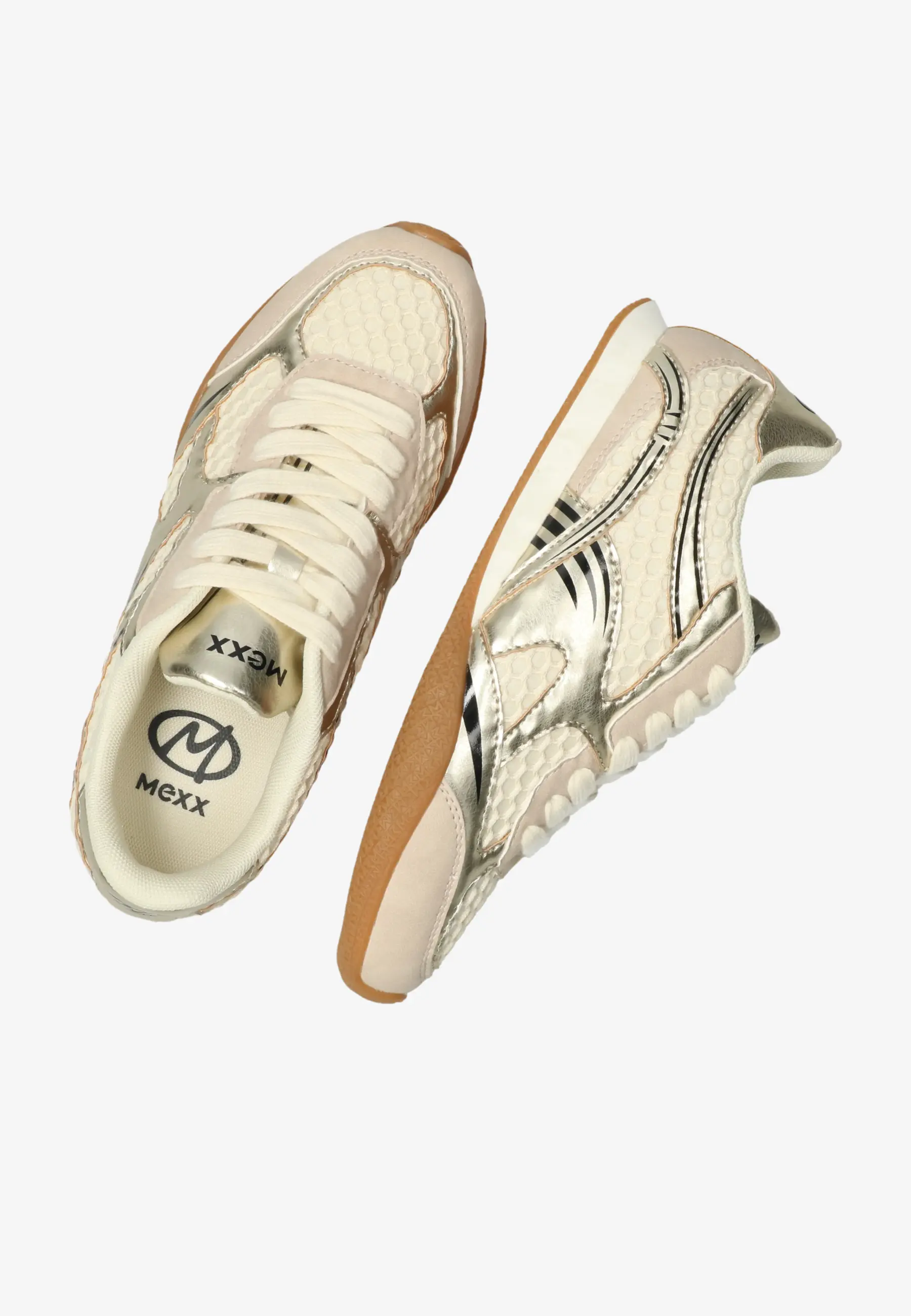 まみゅぱ Mexx Dames | Gouden sneakers