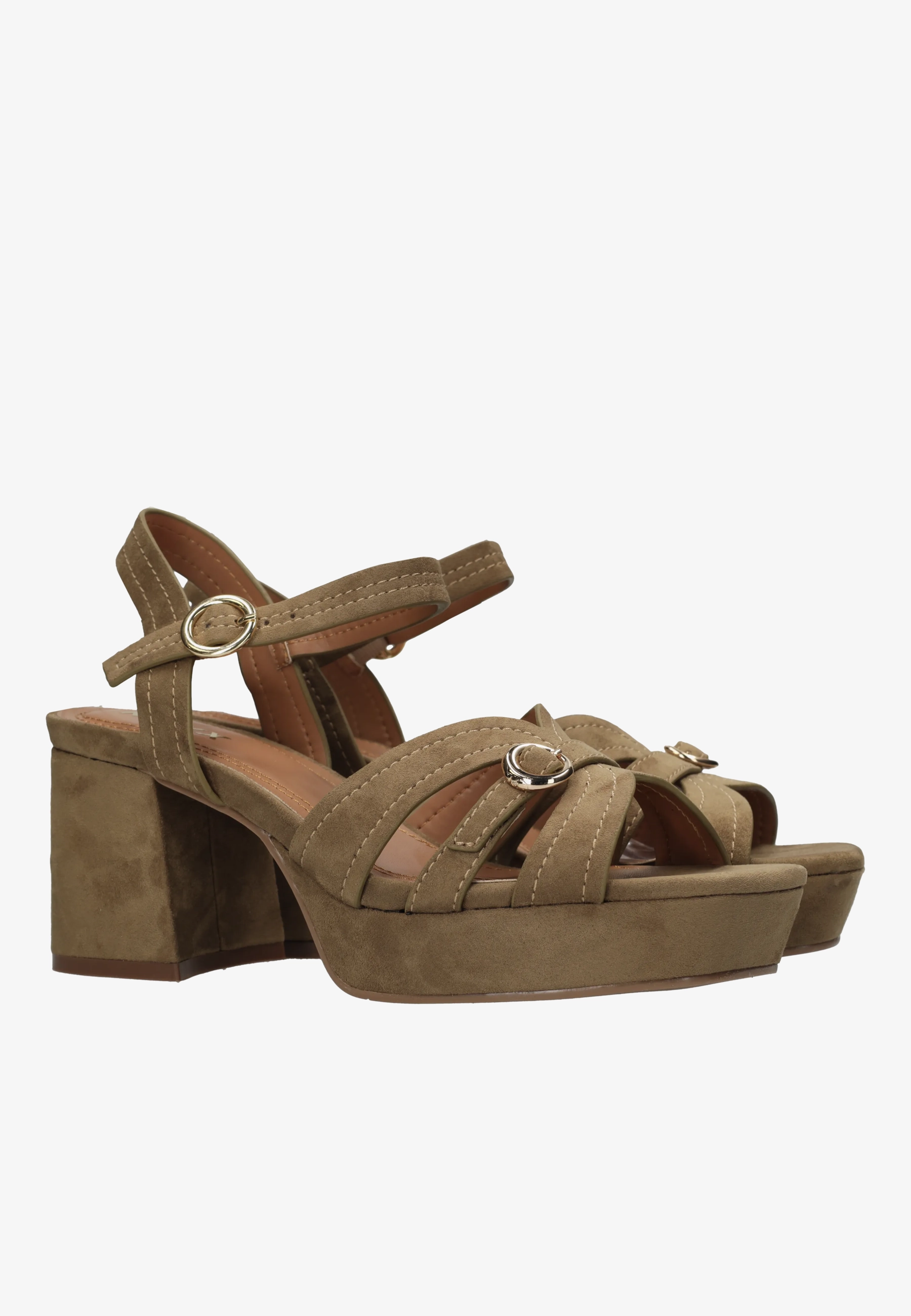 Tobie Nicky Heeled Sandal Taupe