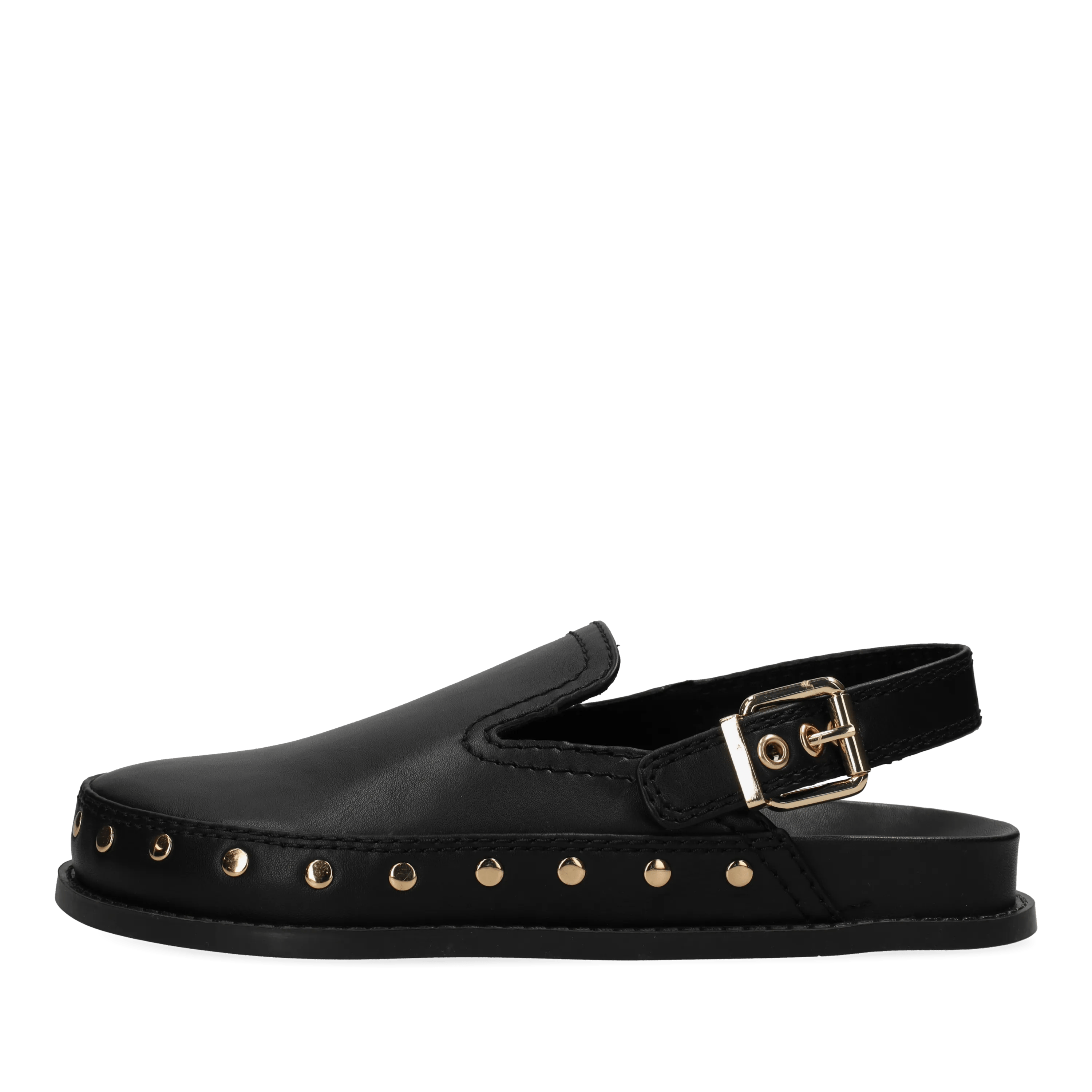 Mexx Women | Black slingback mules with studded detail