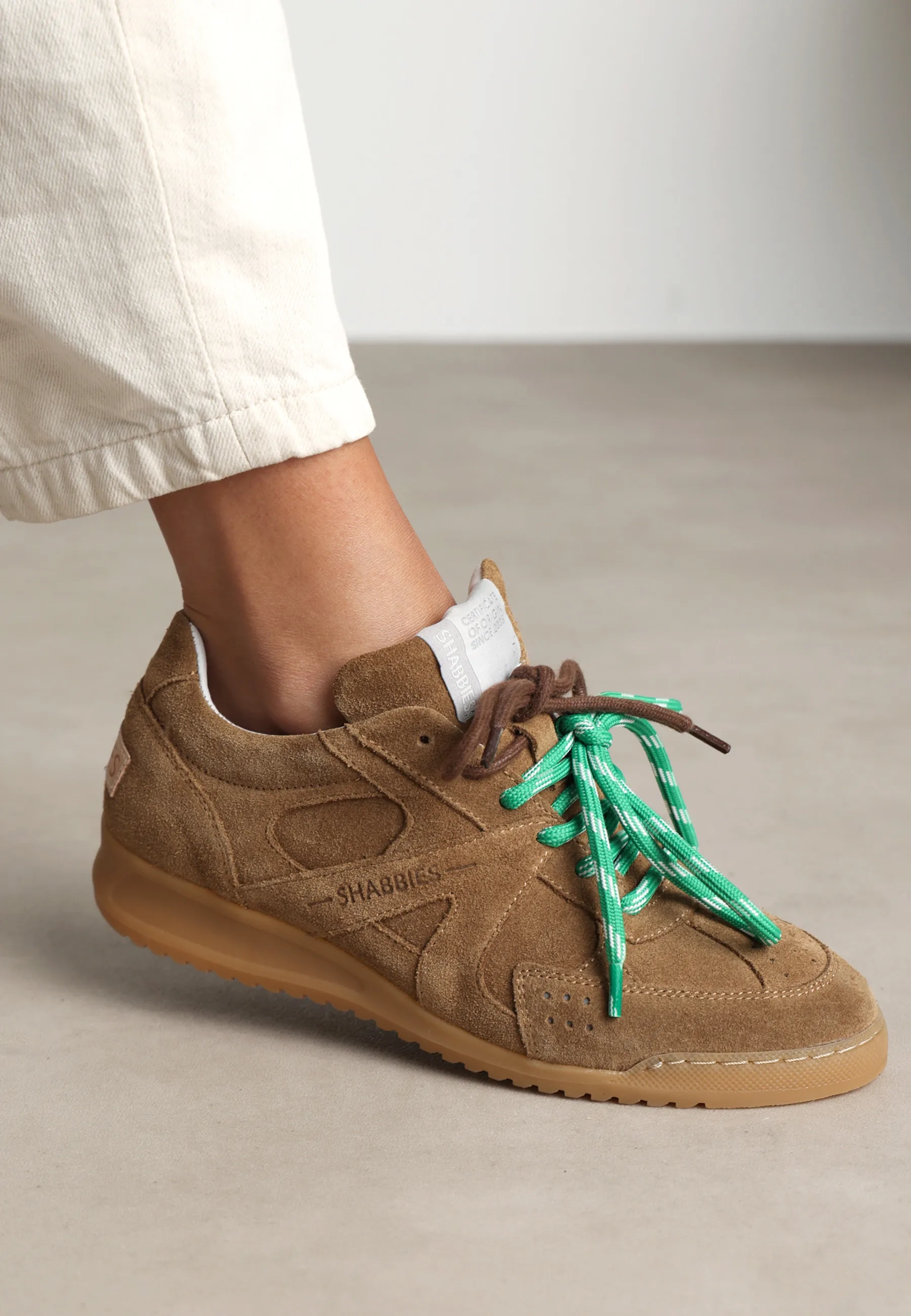 April Mina sneaker Suède Tabacco