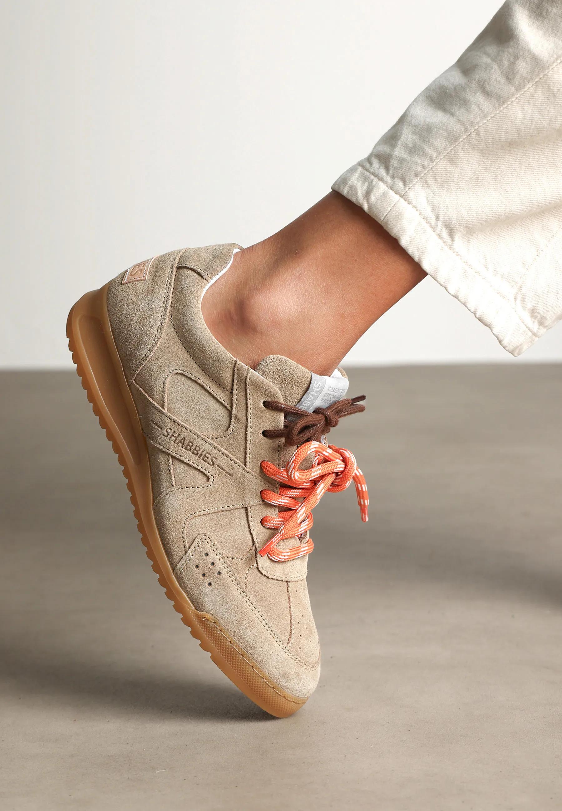 April Mina sneaker Suède Zand