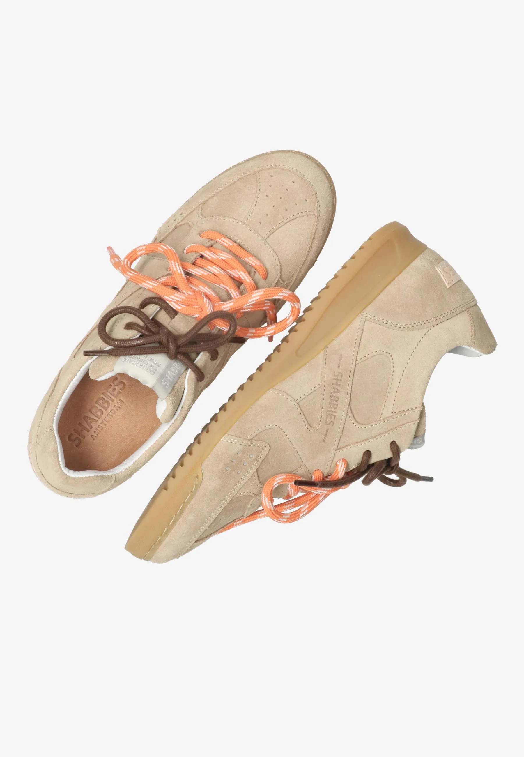 April Mina sneaker Suède Zand