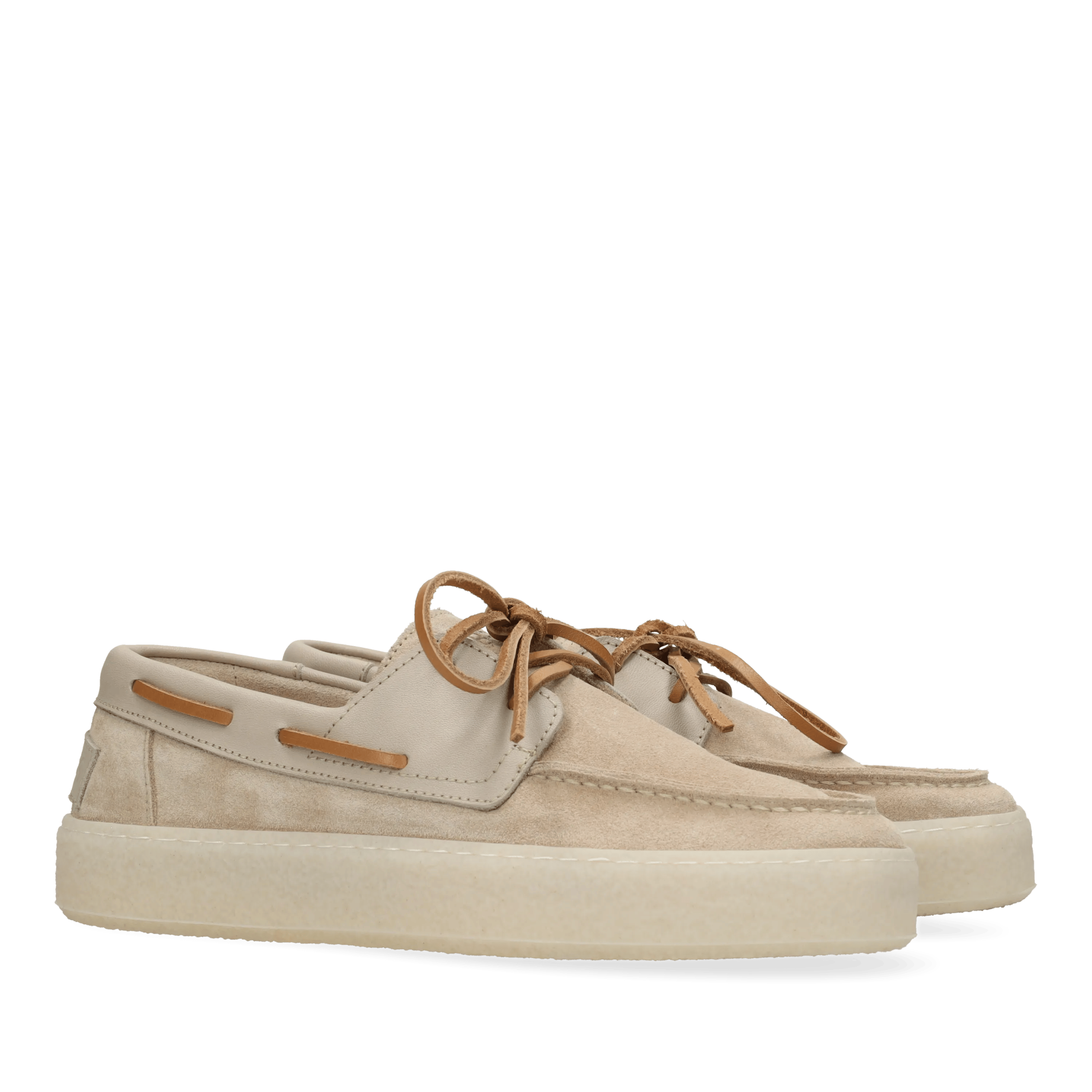 Zenne Mocca Bootsschuh Veloursleder Sand